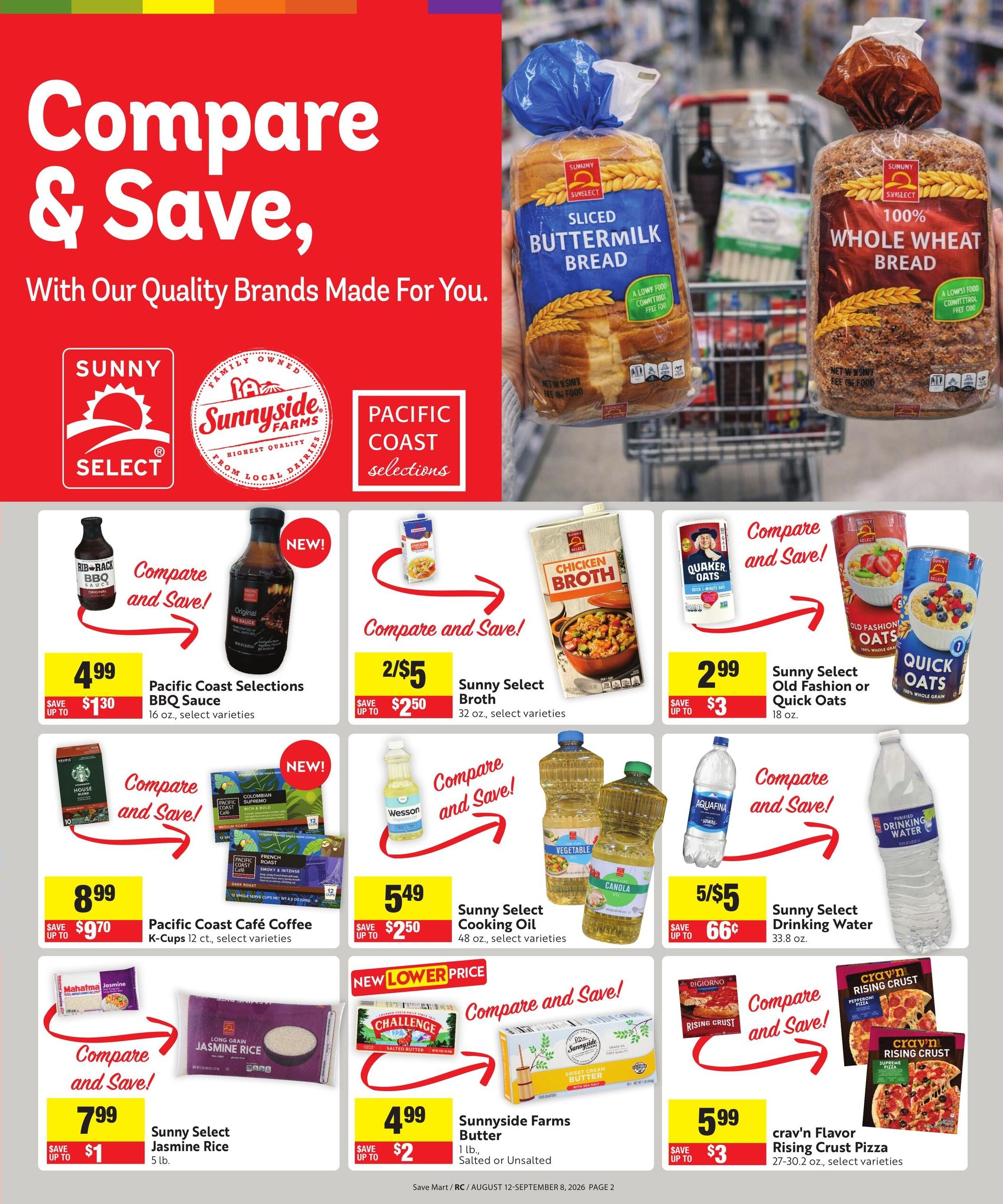 Save Mart (Reno–Sparks Area, CA–NV) Save Even More Weekly Ad August 12 - September 8, 2026