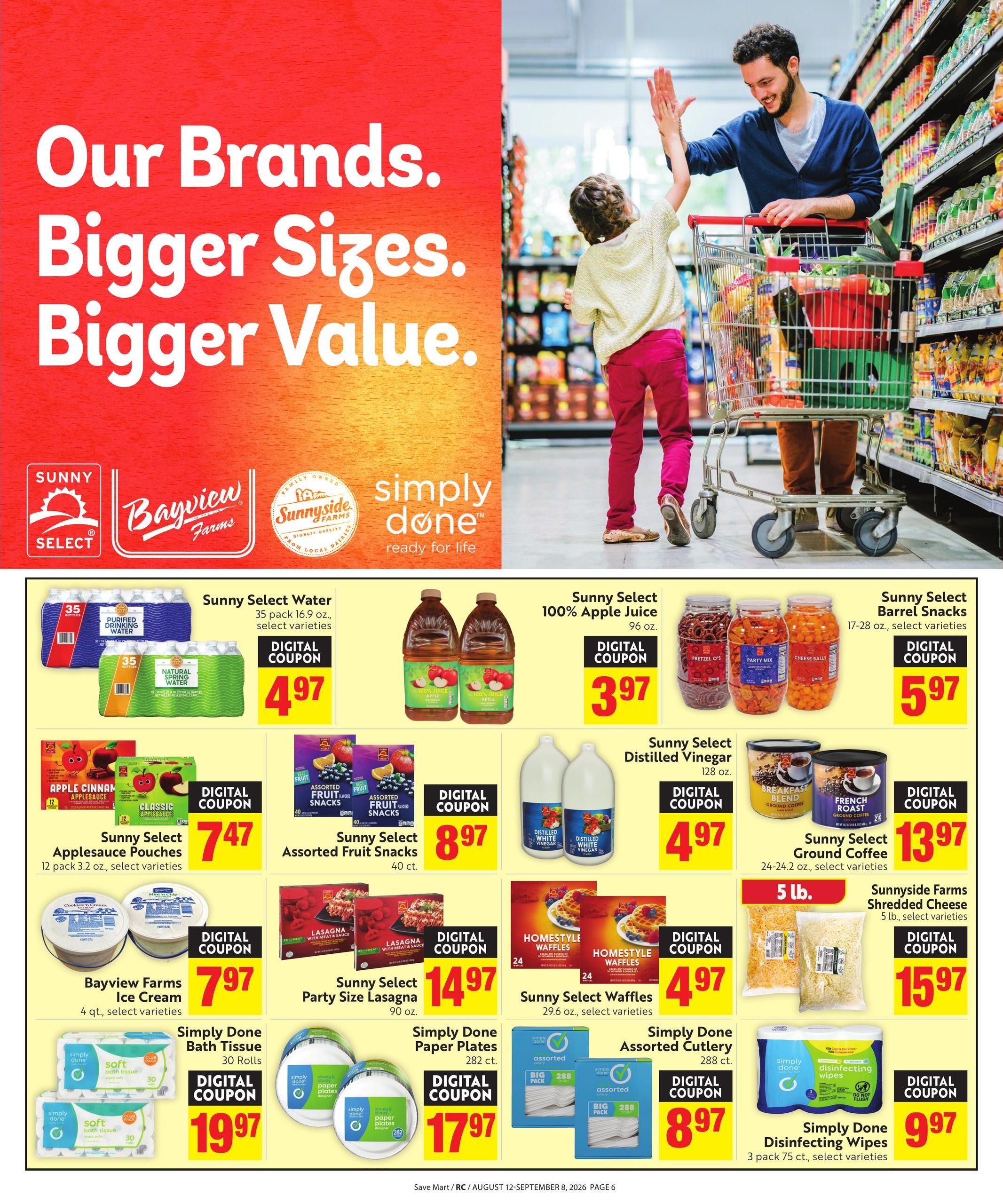 Save Mart (Reno–Sparks Area, CA–NV) Save Even More Weekly Ad August 12 - September 8, 2026