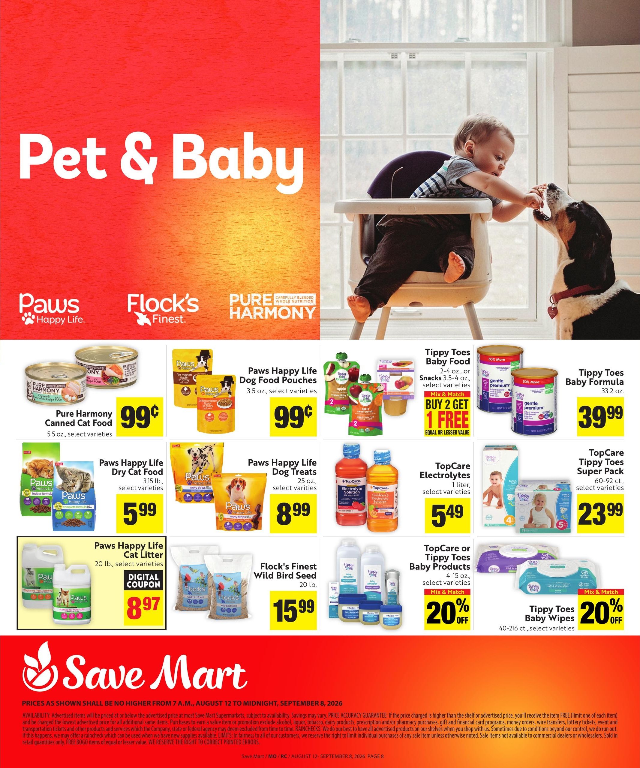 Save Mart (Reno–Sparks Area, CA–NV) Save Even More Weekly Ad August 12 - September 8, 2026