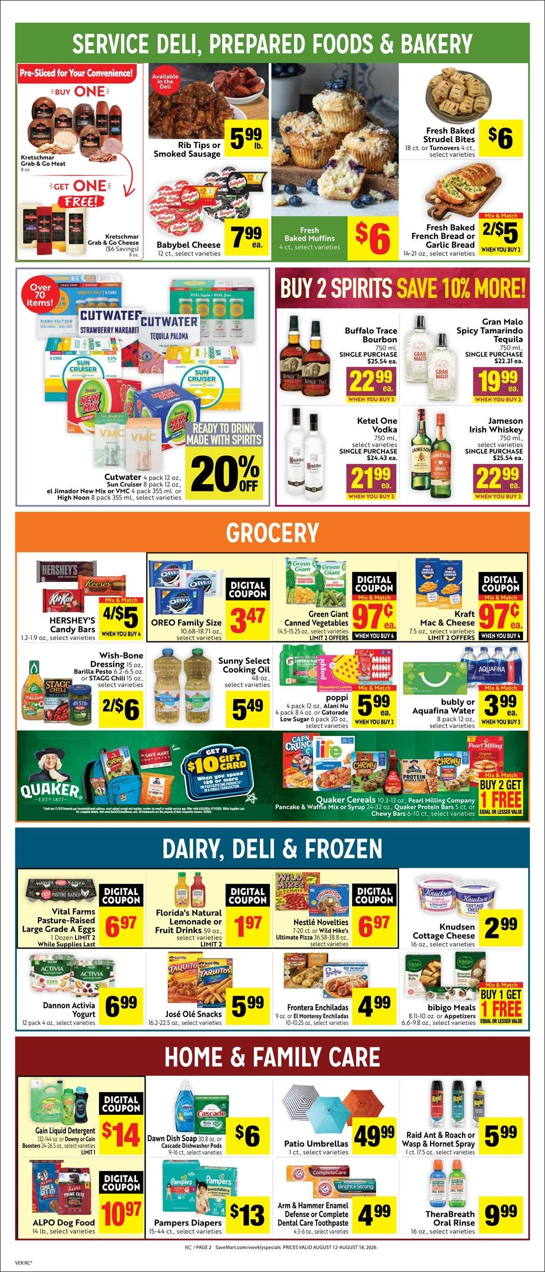 Save Mart (Reno–Sparks Area, NV) Weekly Ad August 12 - 18, 2026