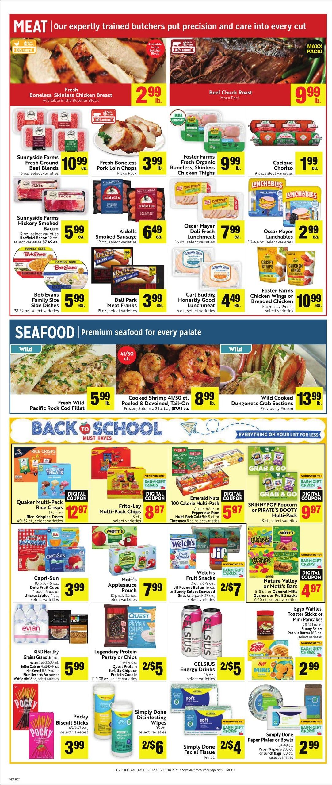 Save Mart (Reno–Sparks Area, NV) Weekly Ad August 12 - 18, 2026
