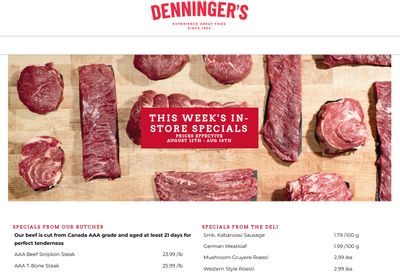 Denninger's Weekly Specials August 12 to 18