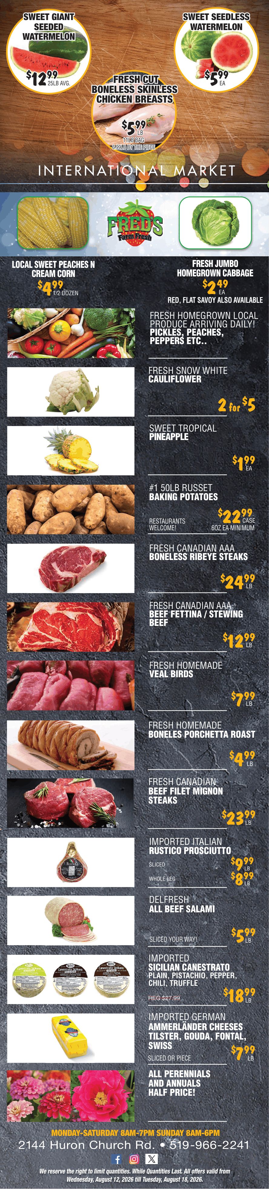 Fred's Farm Fresh Flyer August 12 to 18 