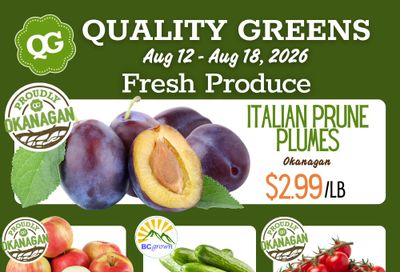 Quality Greens Flyer August 12 to 18
