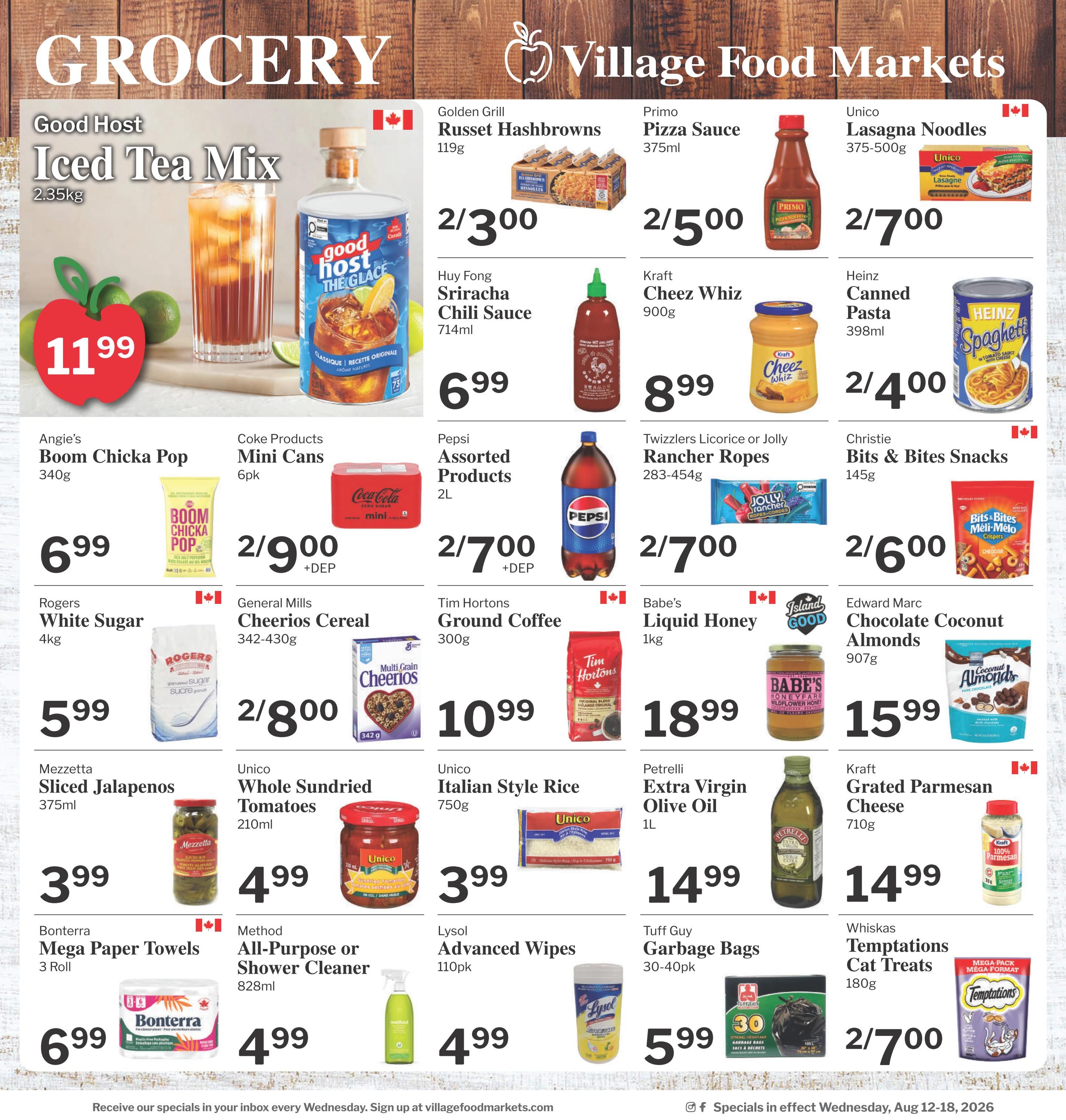 Village Food Markets Flyer August 12 to 18