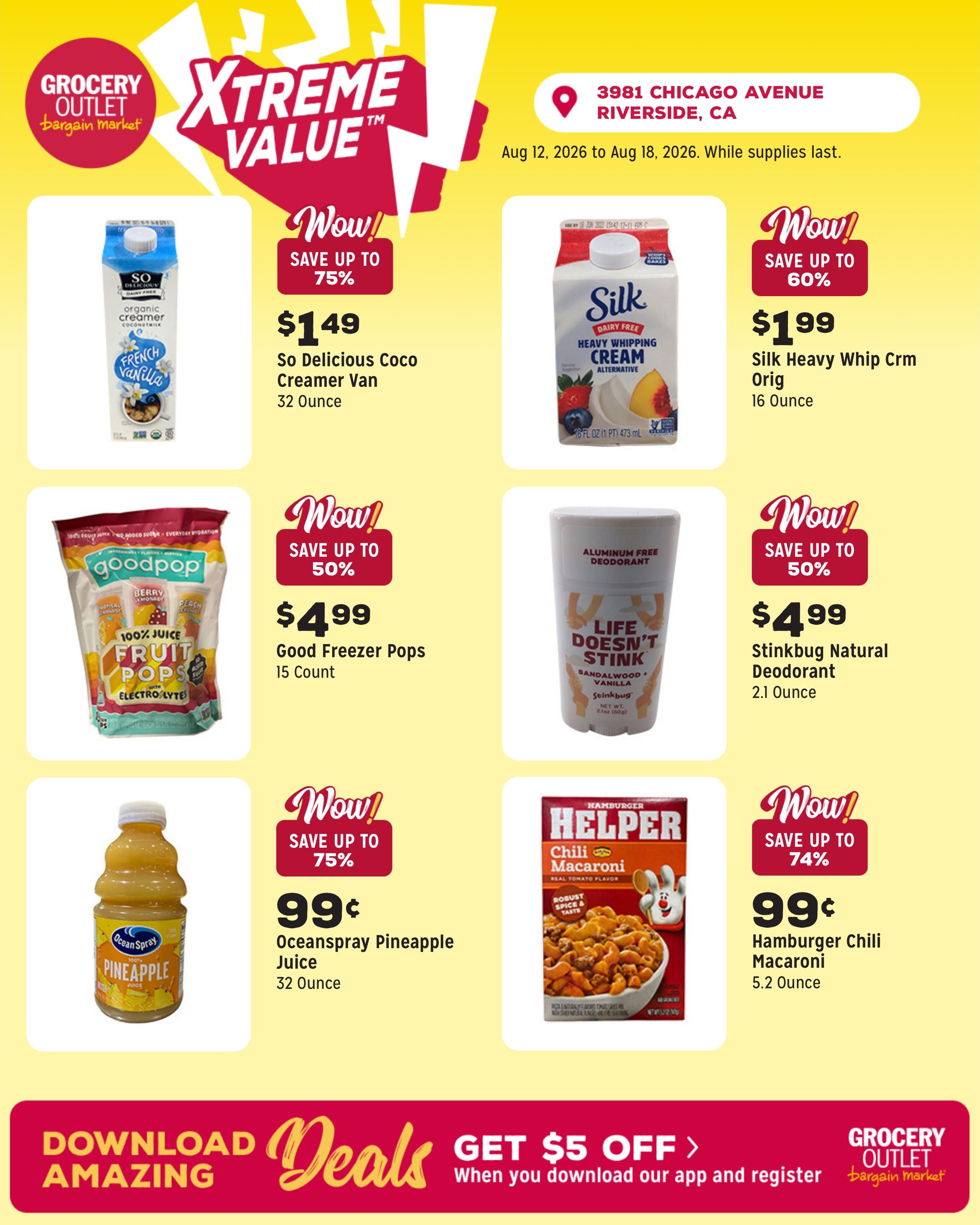 Grocery Outlet (Moreno Valley–March Air Reserve Base Area, CA) Weekly Ad August 12 - 18, 2026