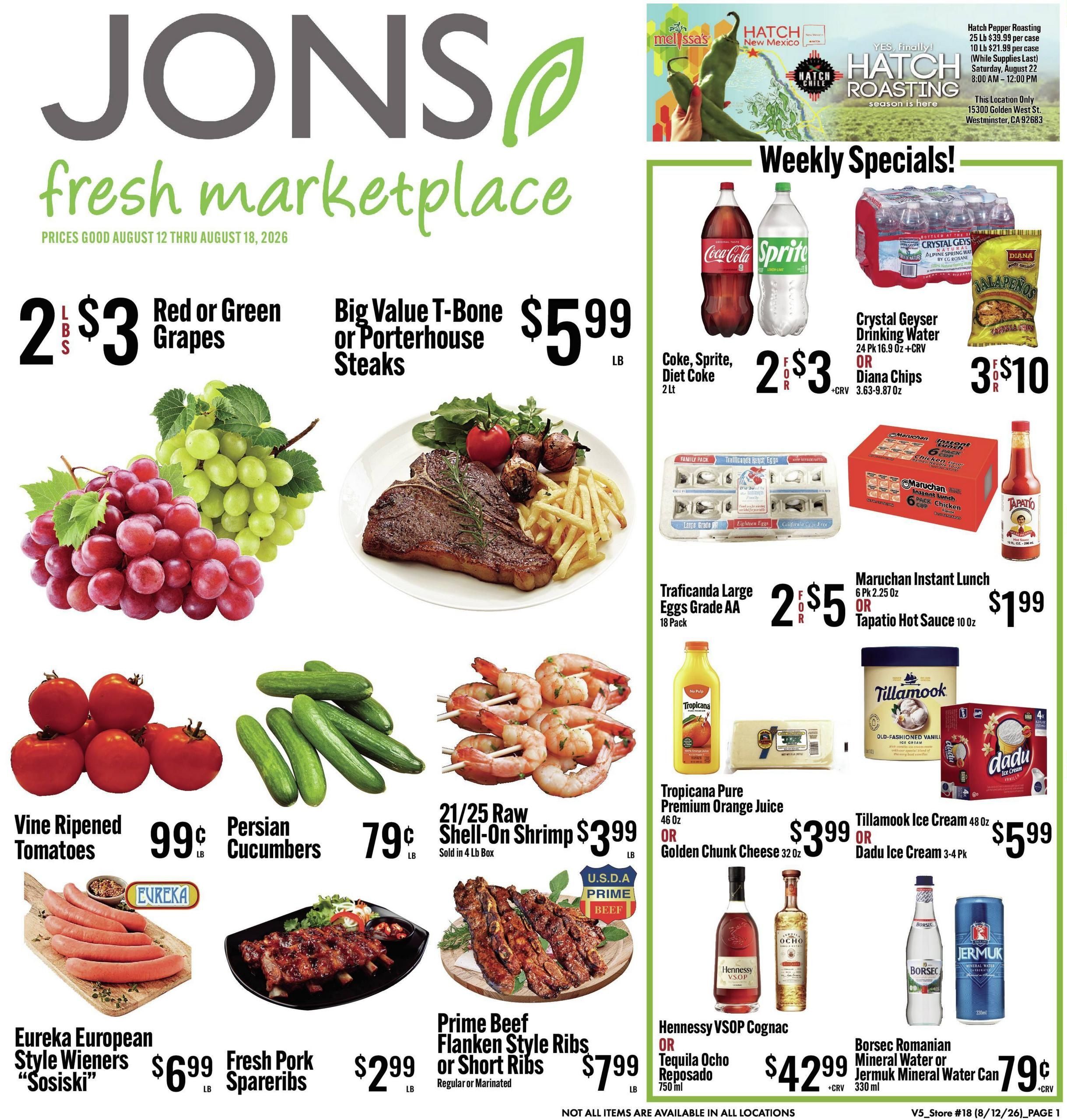 Jons International Marketplace (Irvine–Garden Grove Area, CA) Weekly Ad August 12 - 18, 2026