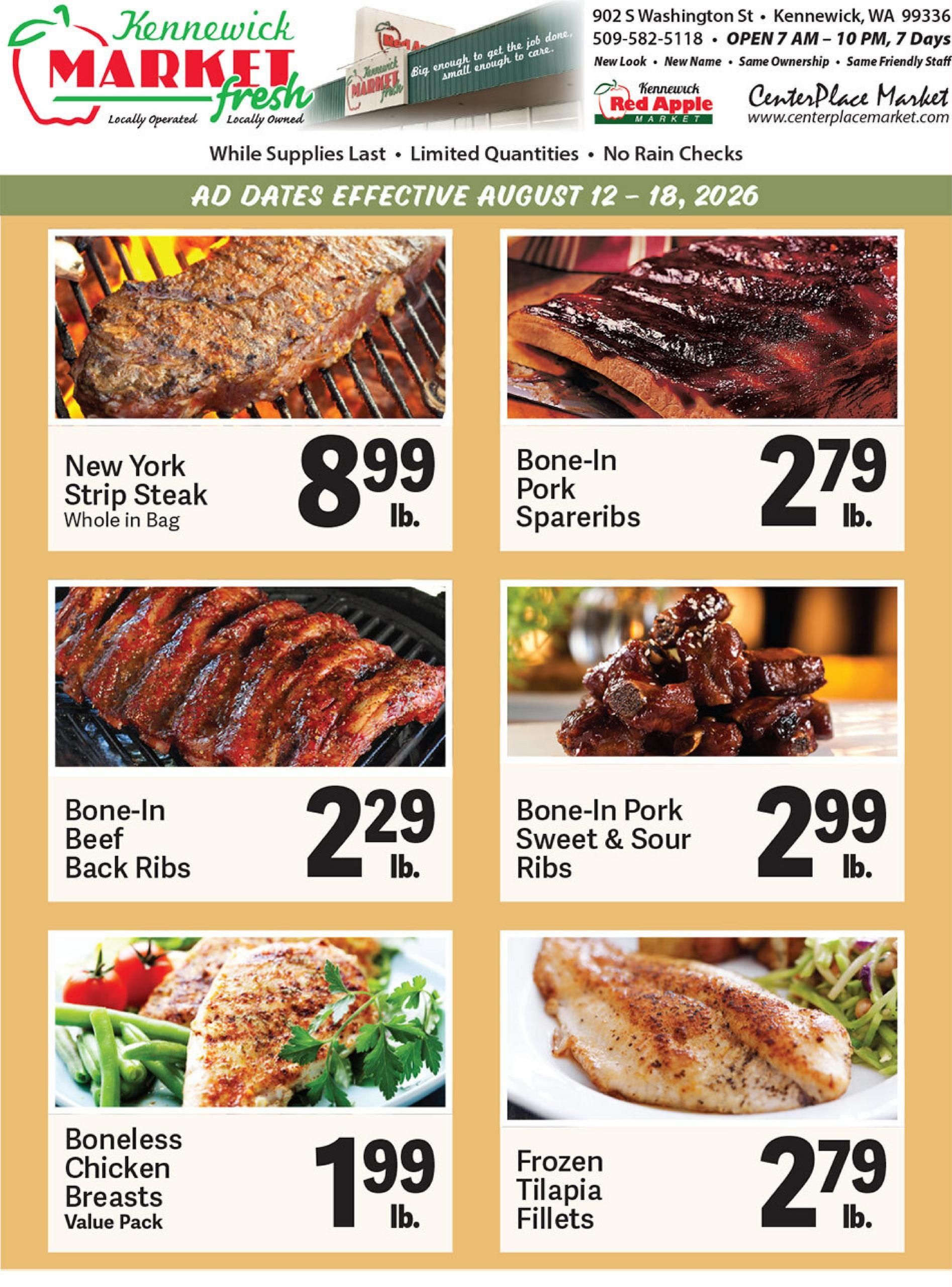 Kennewick Red Apple Market (Kennewick Area, WA) Weekly Ad August 12 - 18, 2026