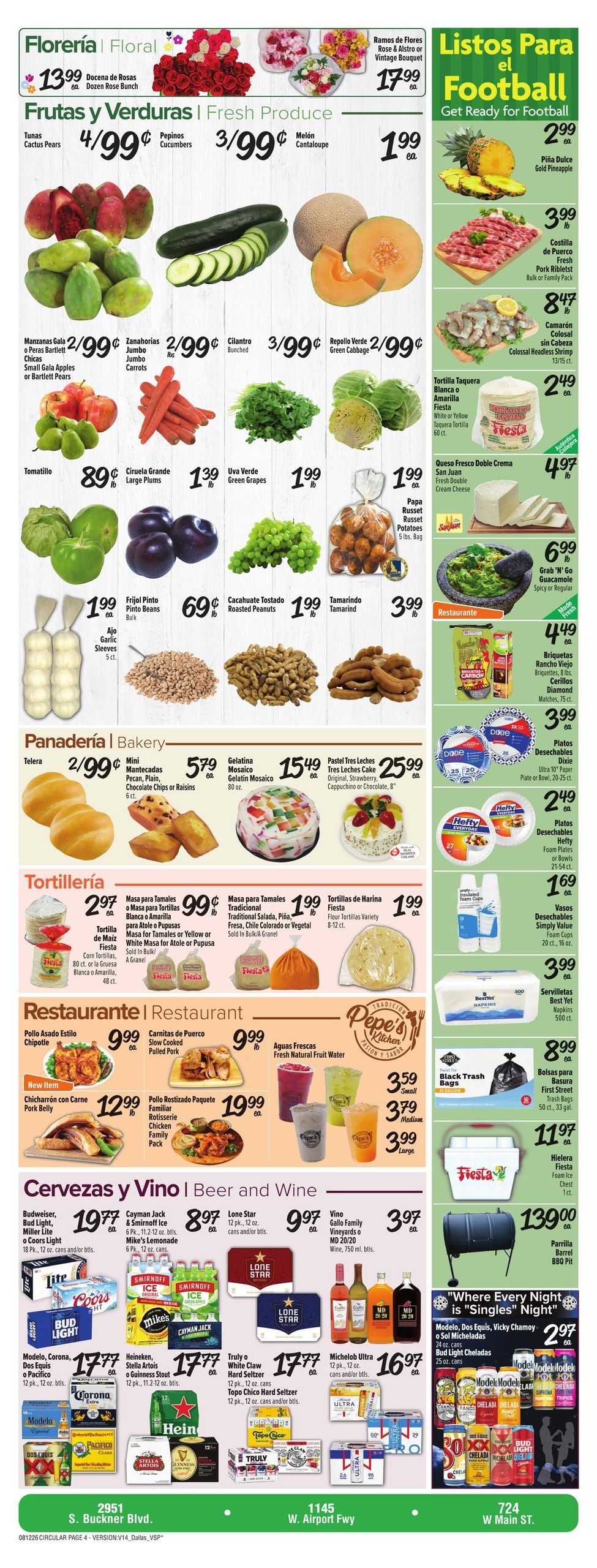 Fiesta Mart (Irving–Grapevine Area, TX) Weekly Ad August 12 - 18, 2026