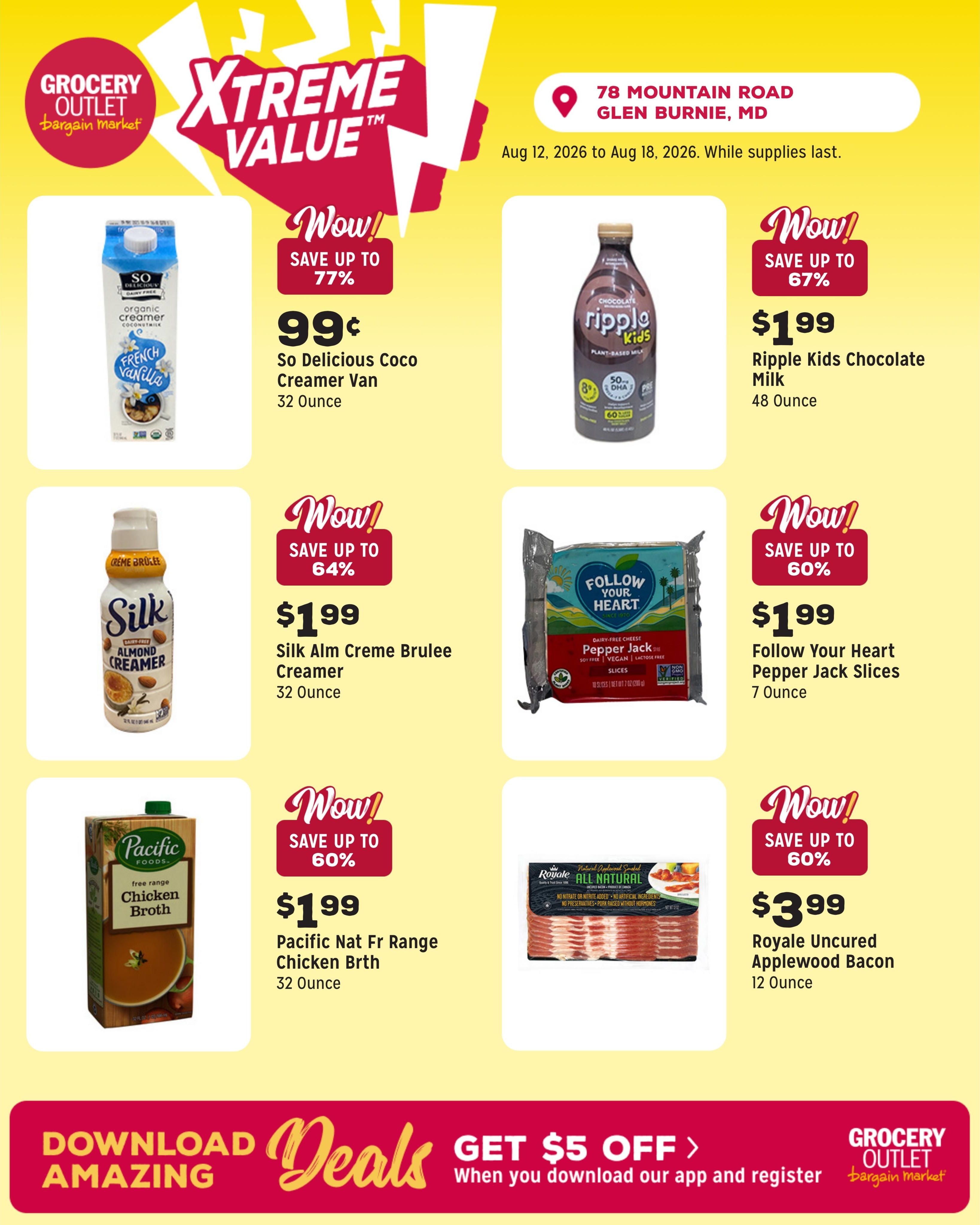 Grocery Outlet (Annapolis–Severna Park Area, MD) Weekly Ad August 12 - 18, 2026