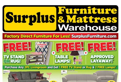 Surplus Furniture & Mattress Warehouse (Thunder Bay) Flyer June 30 to July 27