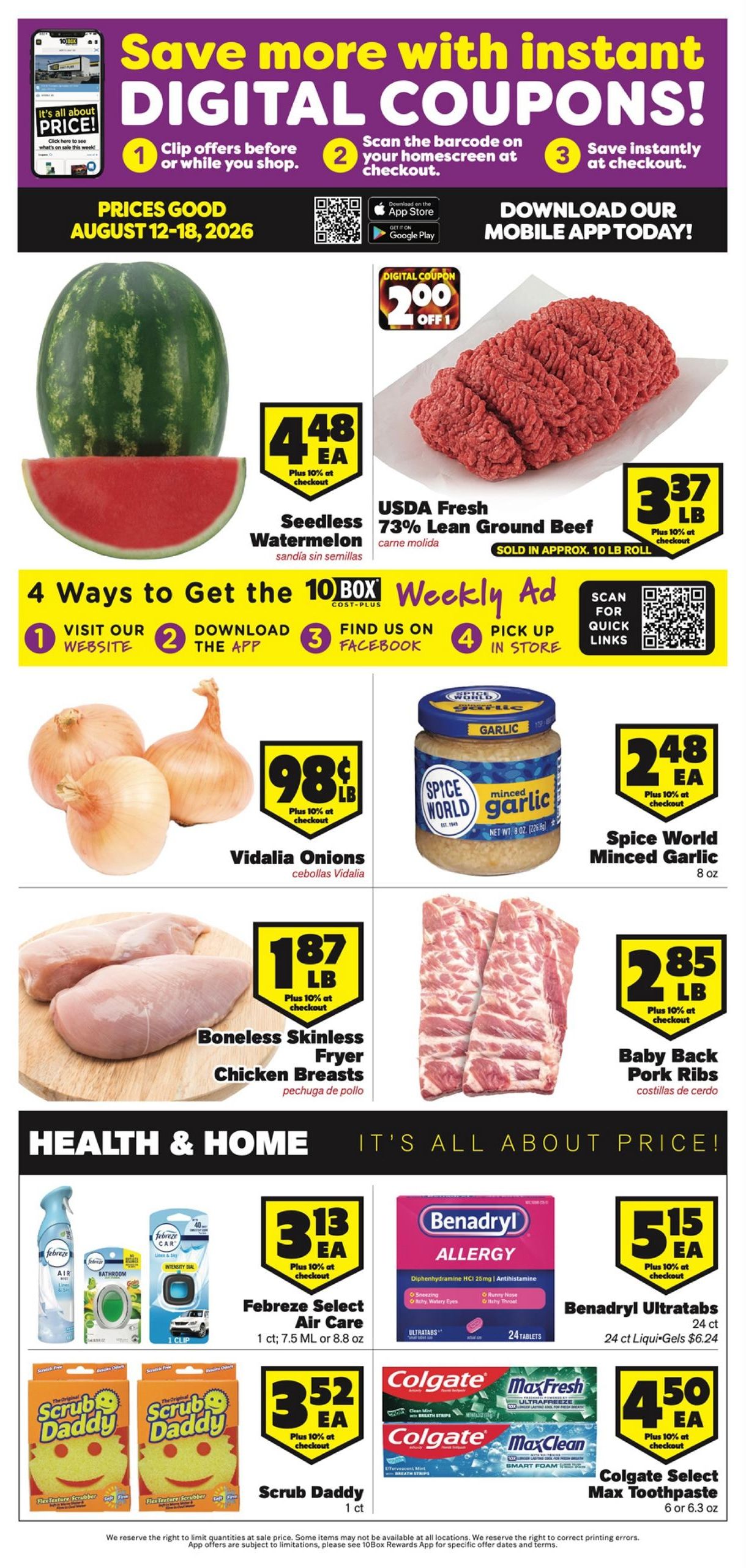 10Box Cost Plus (AR, MO, OK) Weekly Ad August 12 - 18, 2026