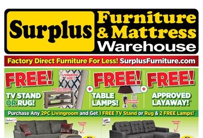 Surplus Furniture & Mattress Warehouse (St. John's) Flyer June 30 to July 27