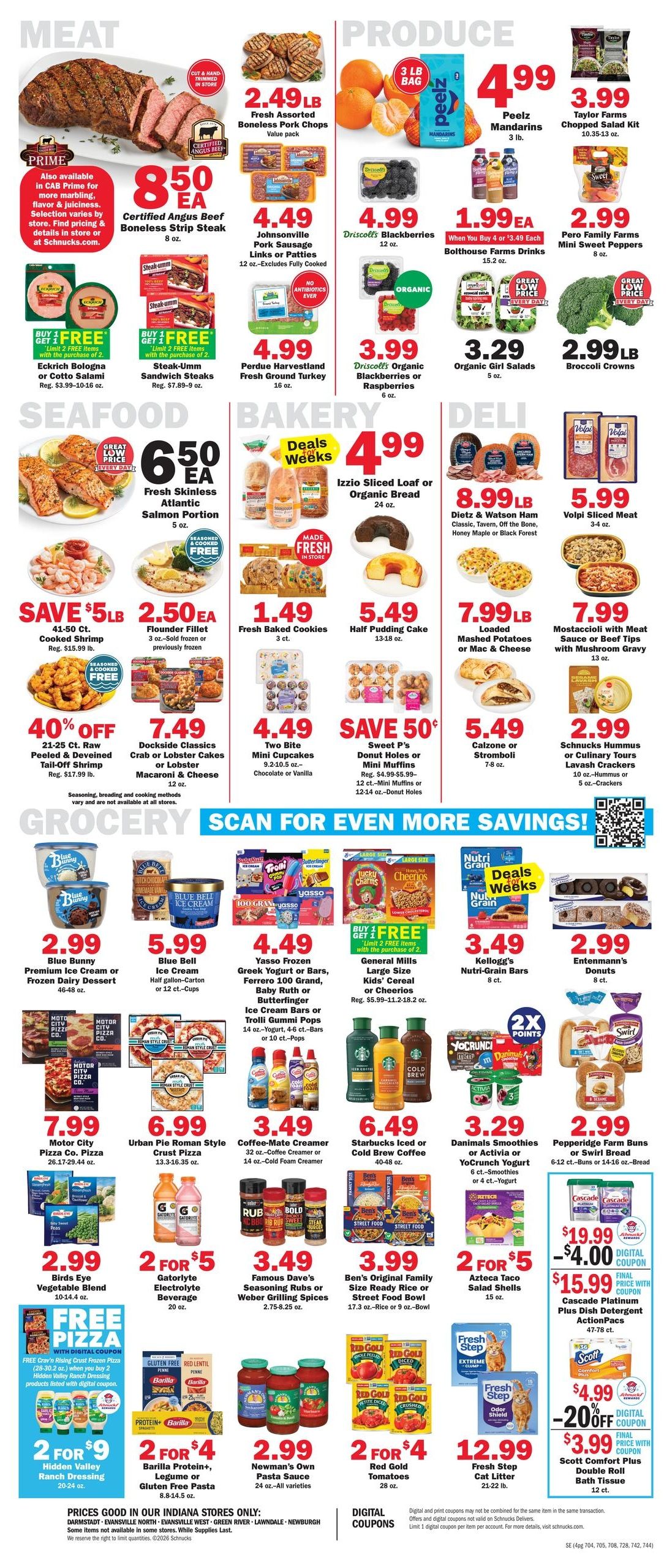 Schnucks (Henderson–Evansville Area, IN–KY) Weekly Print Weekly Ad August 19 - 25, 2026