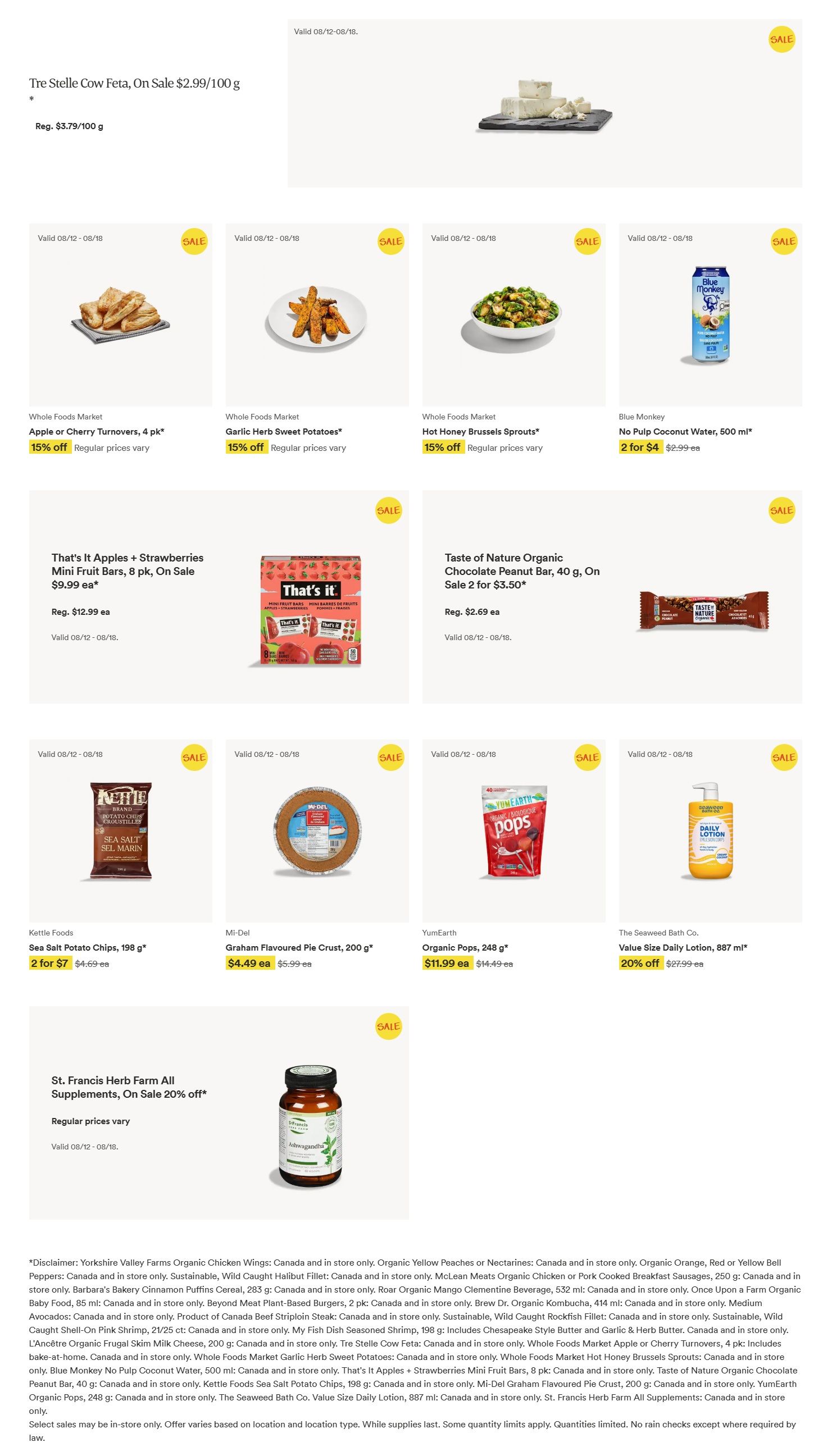 Whole Foods Market (ON) Flyer August 12 to 18