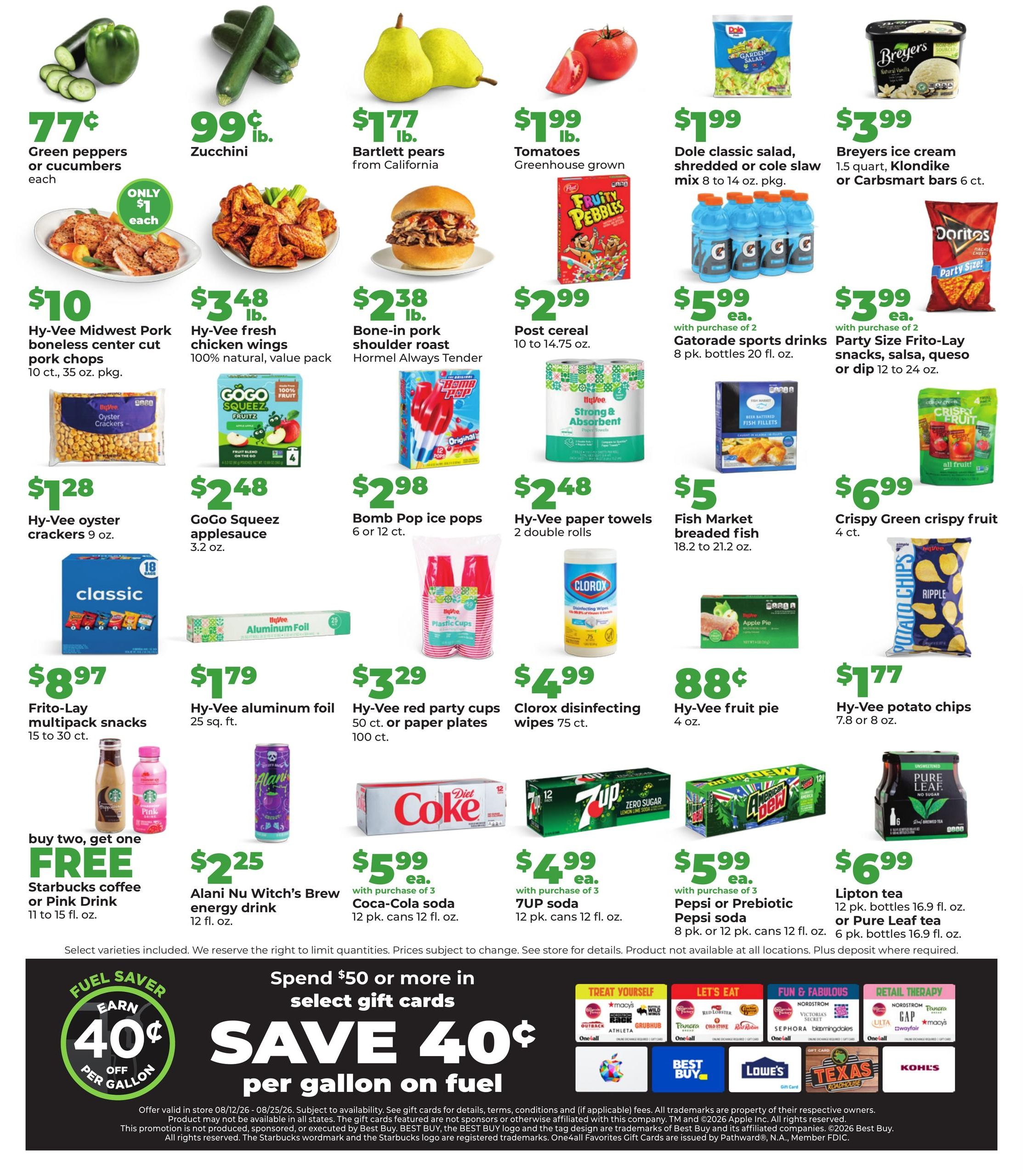Hy-Vee (IA, MN, WI) Weekly Ad August 12 - 18, 2026