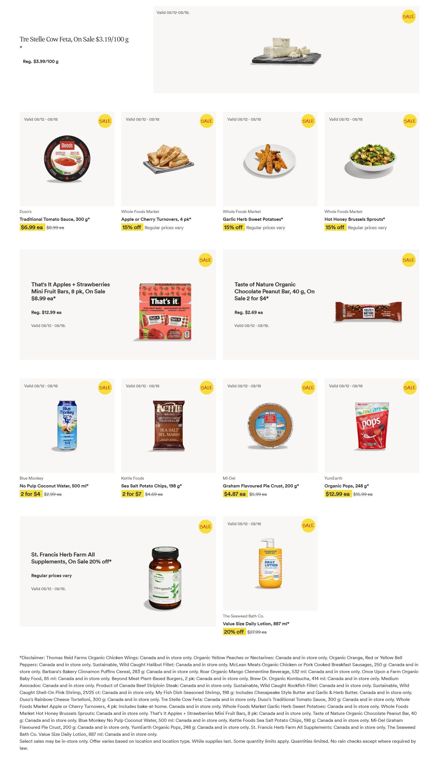 Whole Foods Market (West) Flyer August 12 to 18