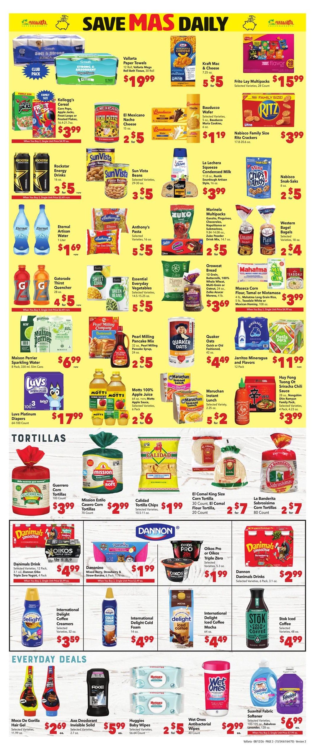Vallarta Supermarkets (Menifee Area, CA) Grocery Savings Weekly Ad August 12 - 18, 2026