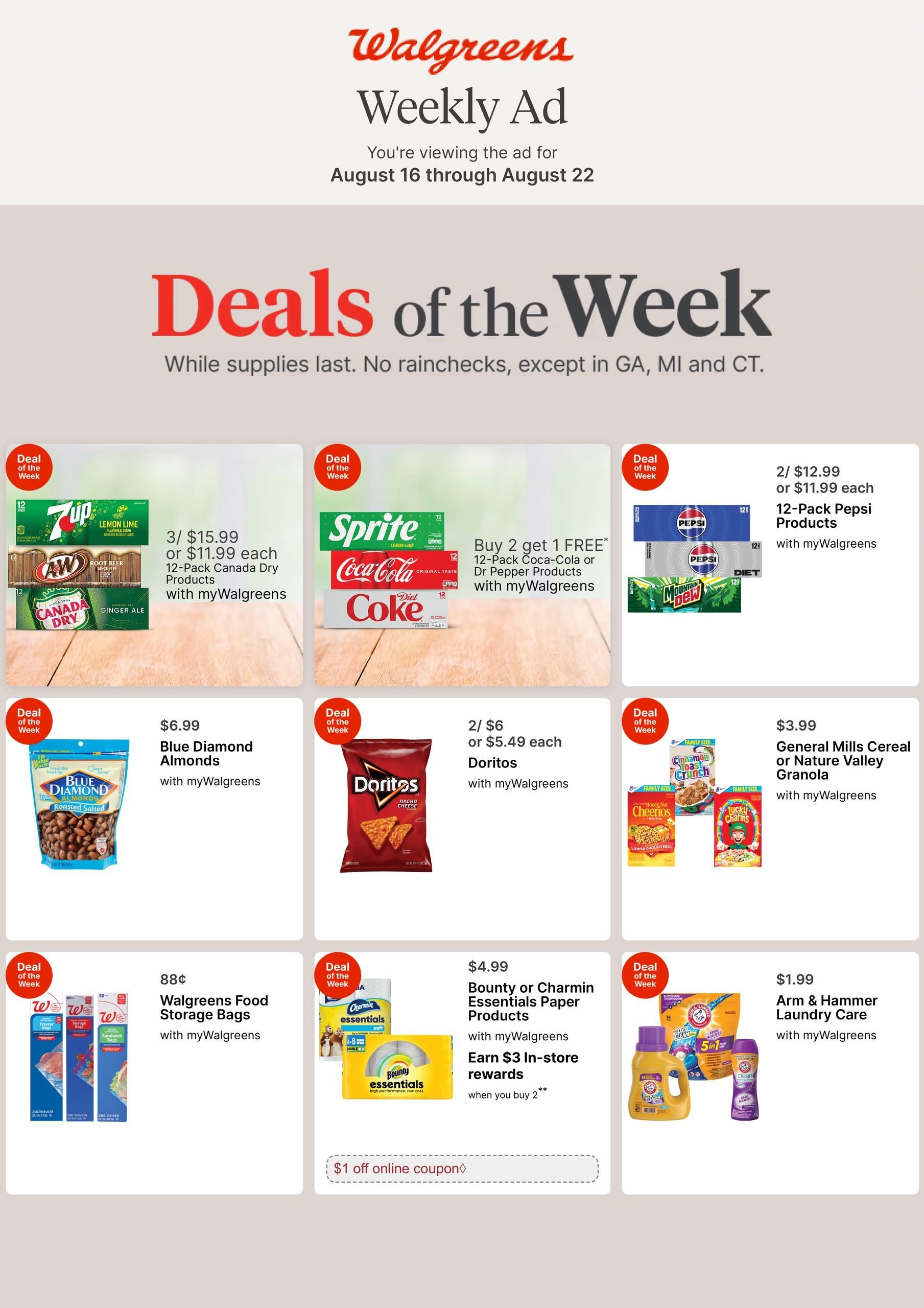 Walgreens (Knoxville Area, TN) Weekly Ad August 16 - 22, 2026