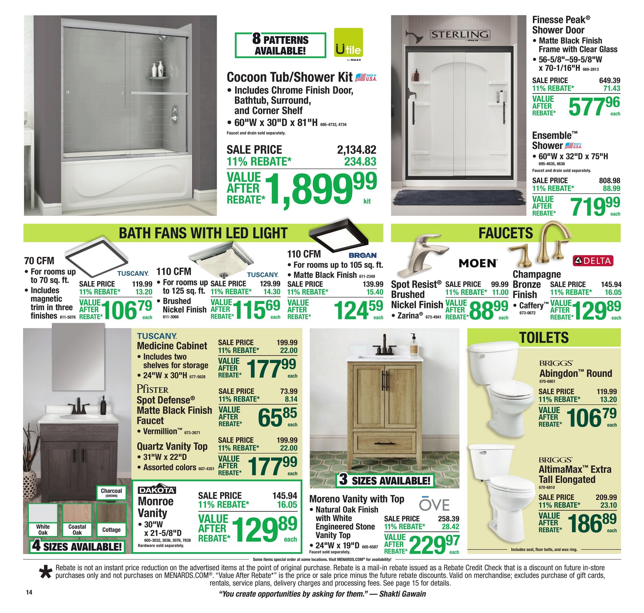 Menards (Calmar Area, IA) 11% Rebate Sale Weekly Ad August 12 - 24, 2026