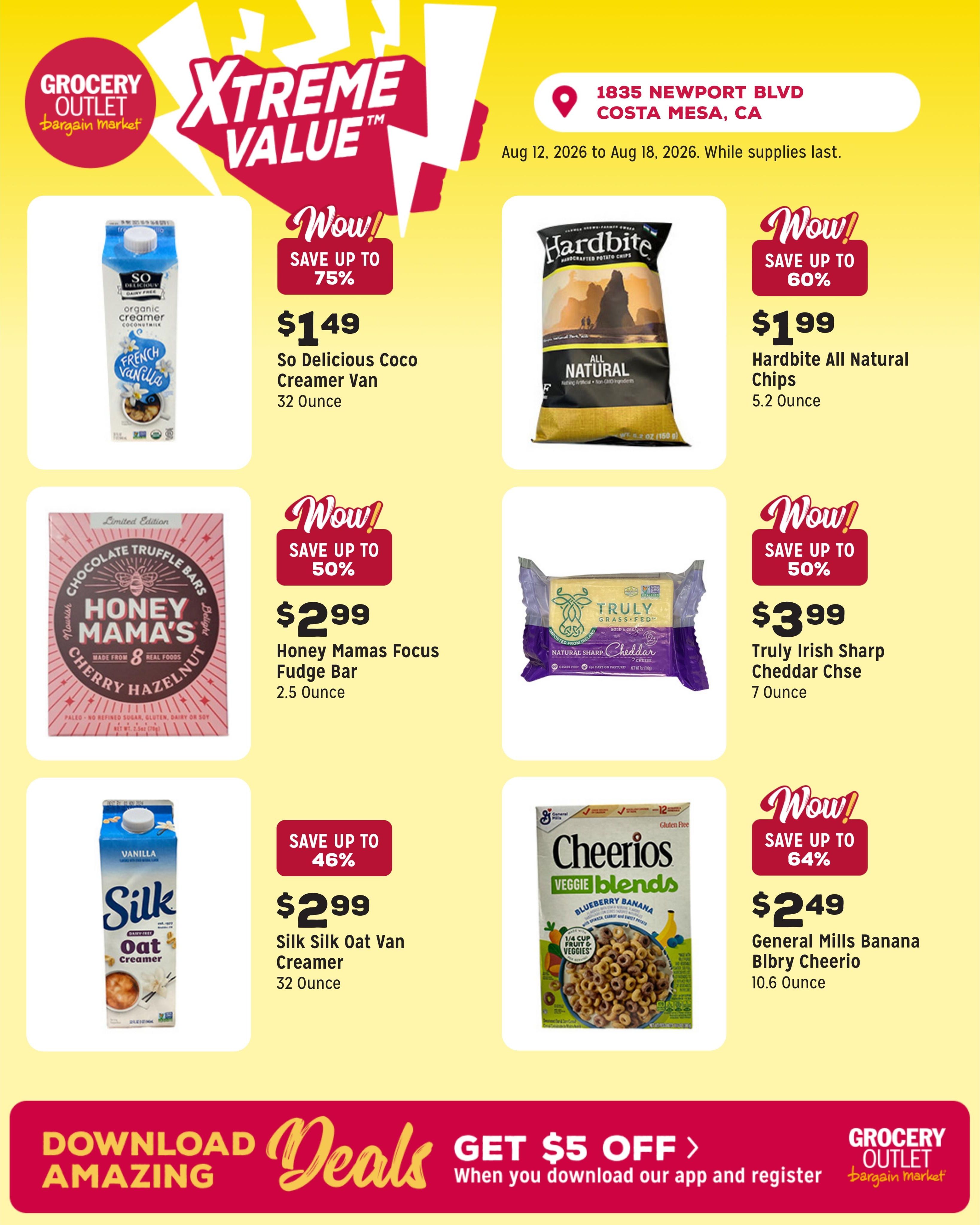 Grocery Outlet (Costa Mesa–Corona Del Mar Area, CA) Weekly Ad August 12 - 18, 2026