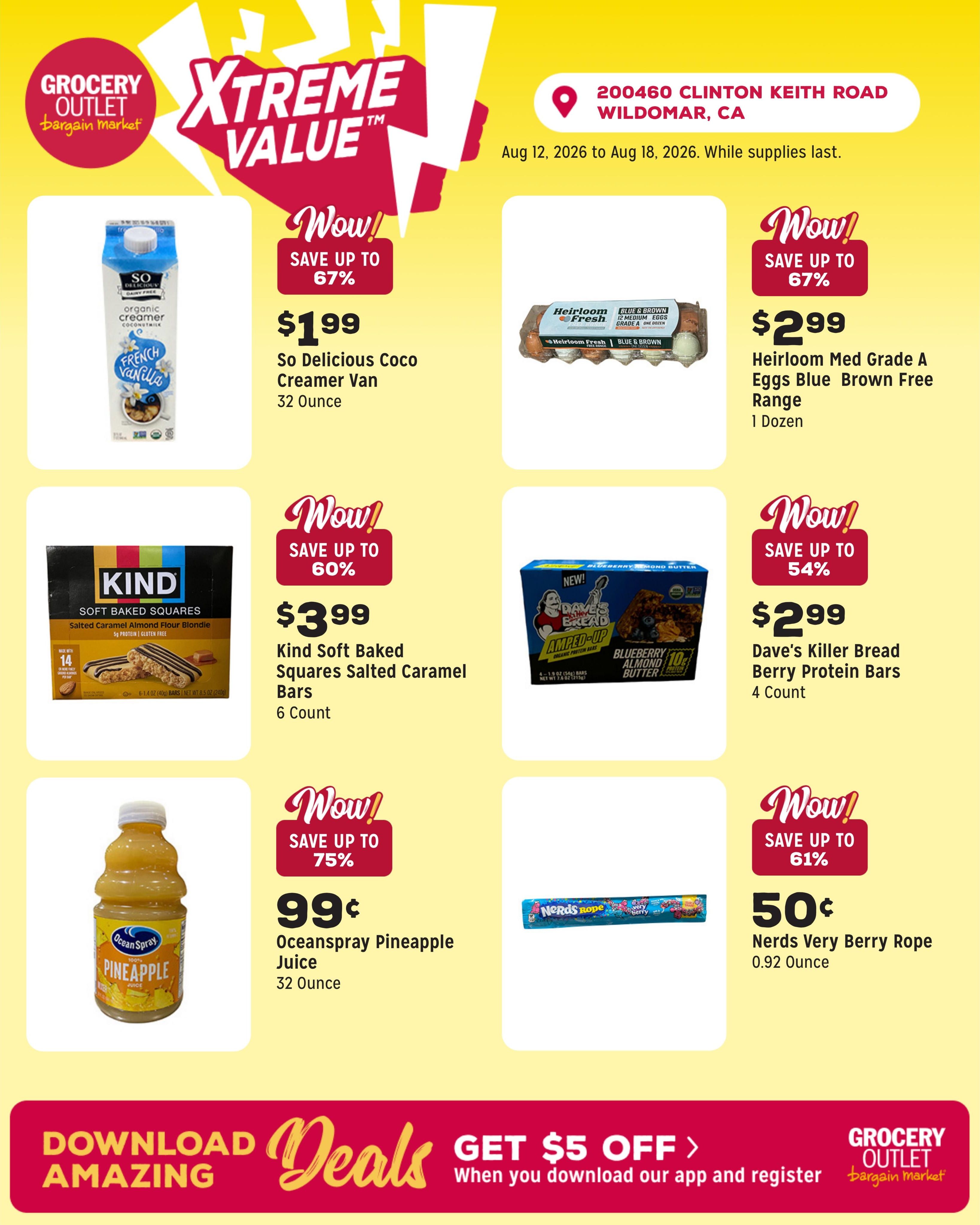 Grocery Outlet (Murrieta Area, CA) Weekly Ad August 12 - 18, 2026