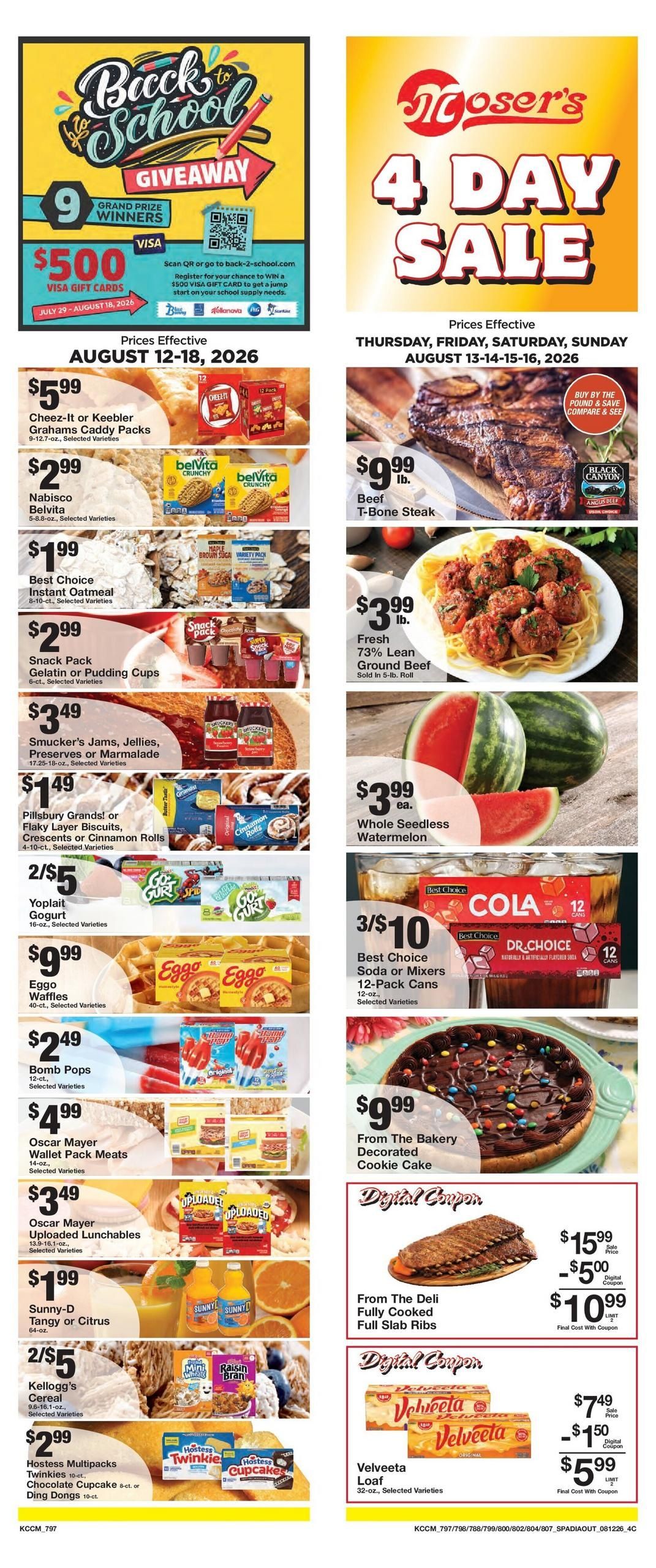 Moser's Grocery (Columbia–Jefferson City Area, MO) Weekly Ad August 12 - 18, 2026