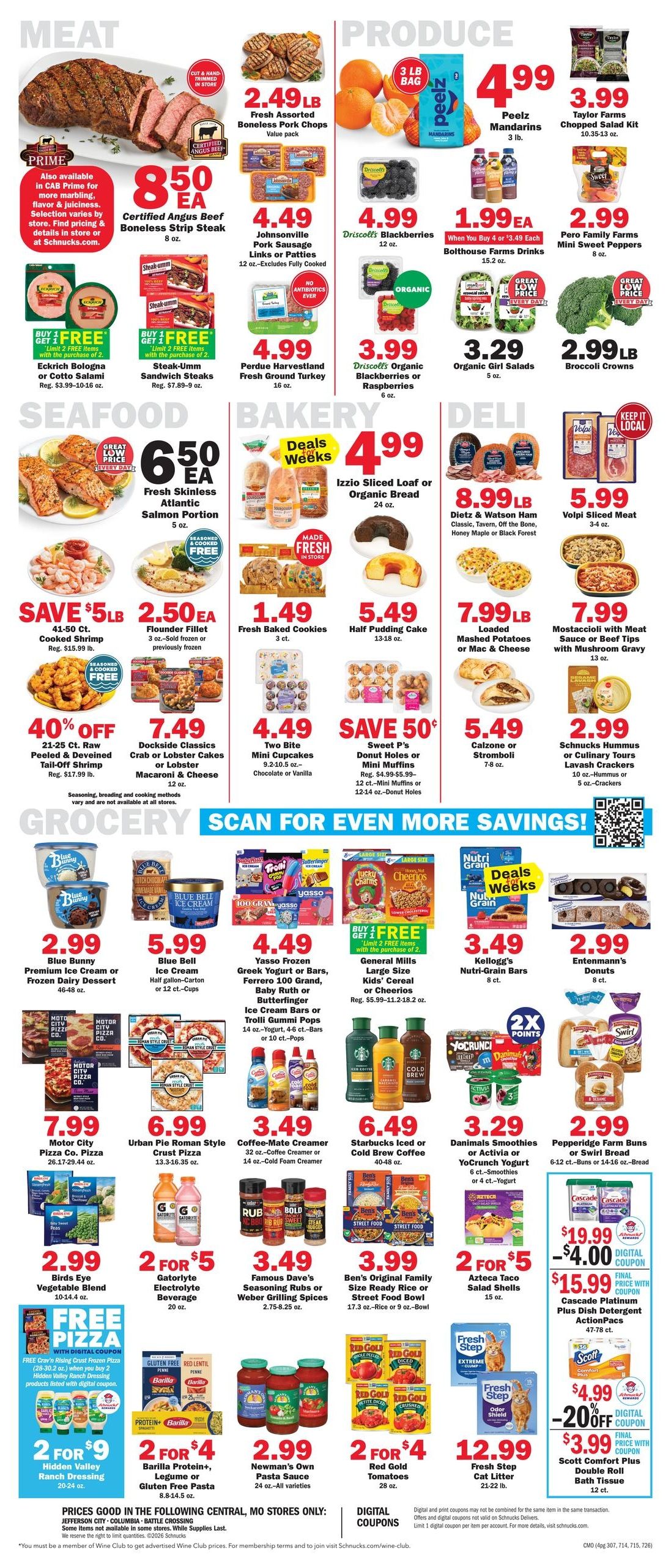 Schnucks (Columbia–Jefferson City Area, MO) Weekly Print Weekly Ad August 19 - 25, 2026