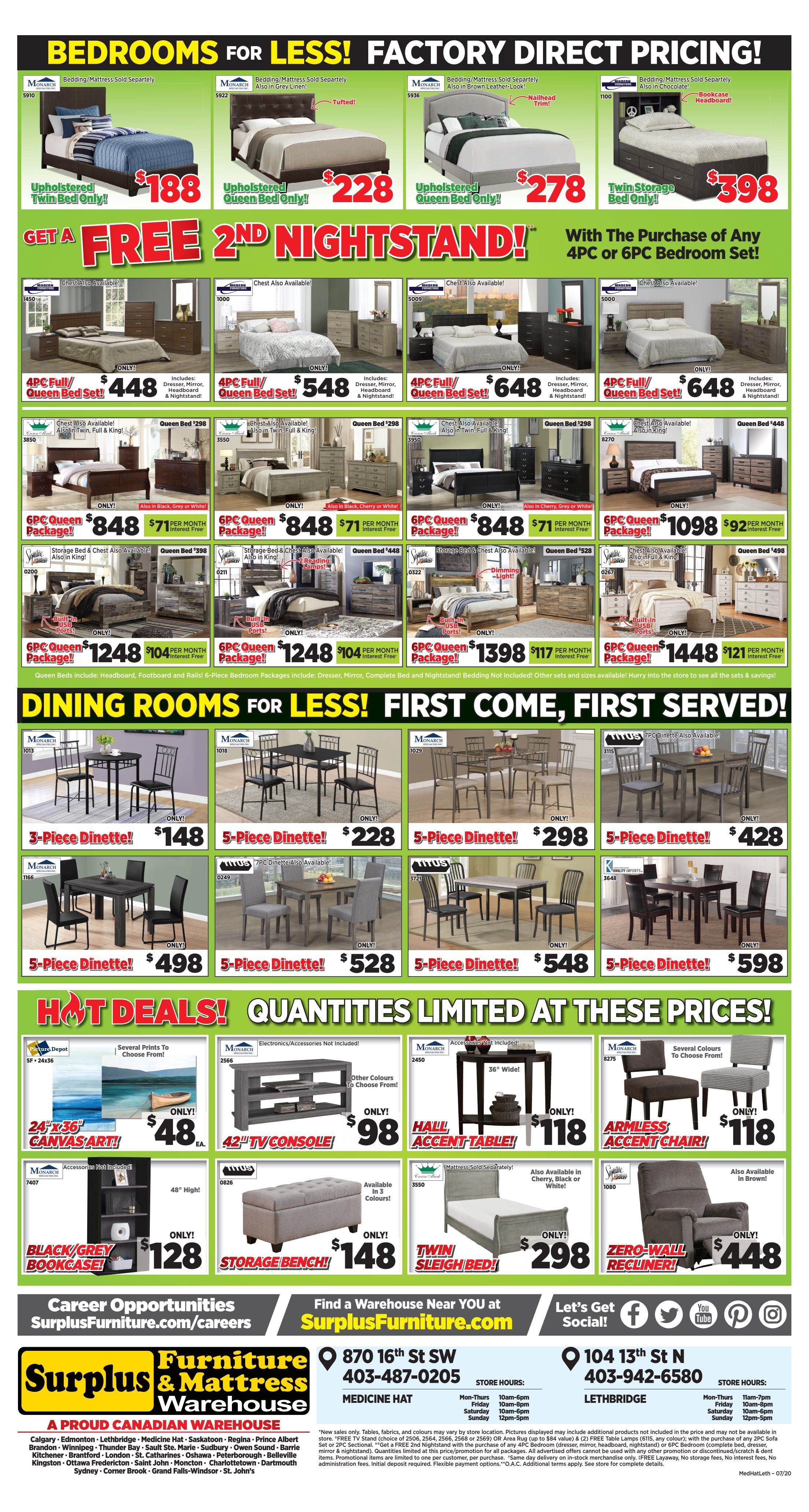 Surplus Furniture & Mattress Warehouse (Lethbridge) Flyer June 30 to July 27