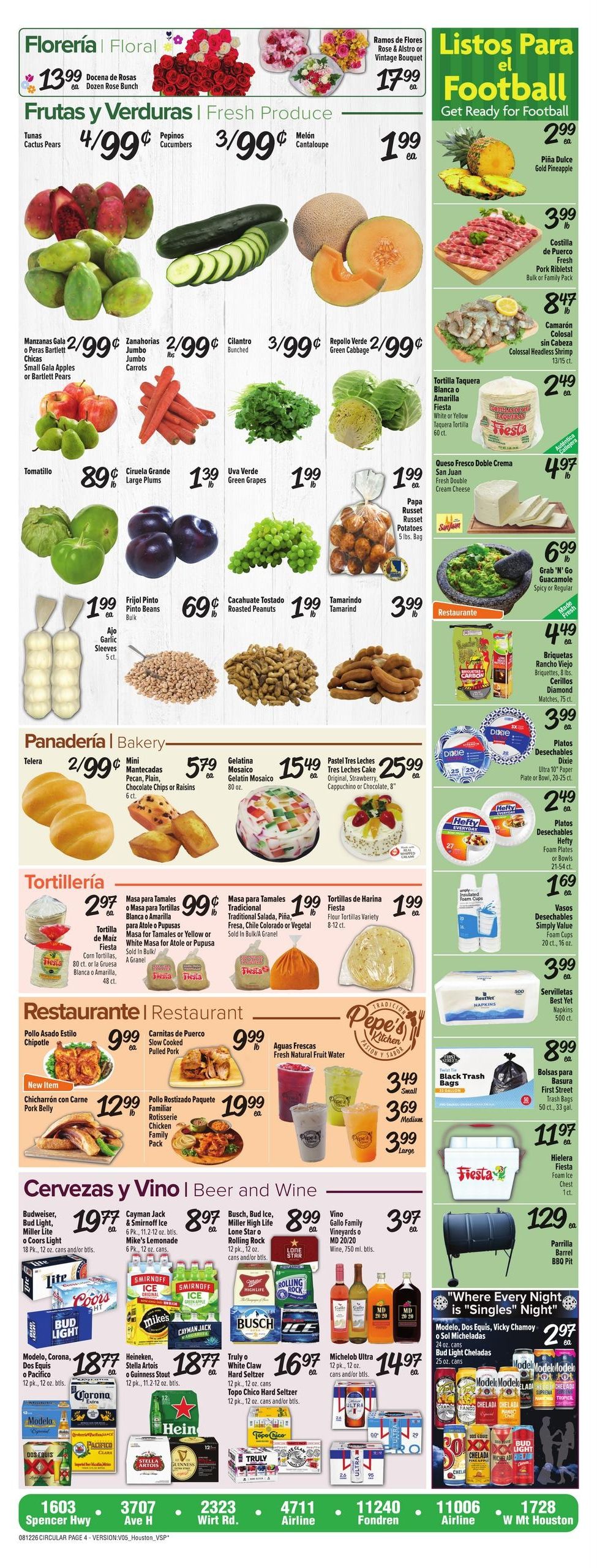Fiesta Mart (Pasadena–Orchard Area, TX) Weekly Ad August 12 - 18, 2026