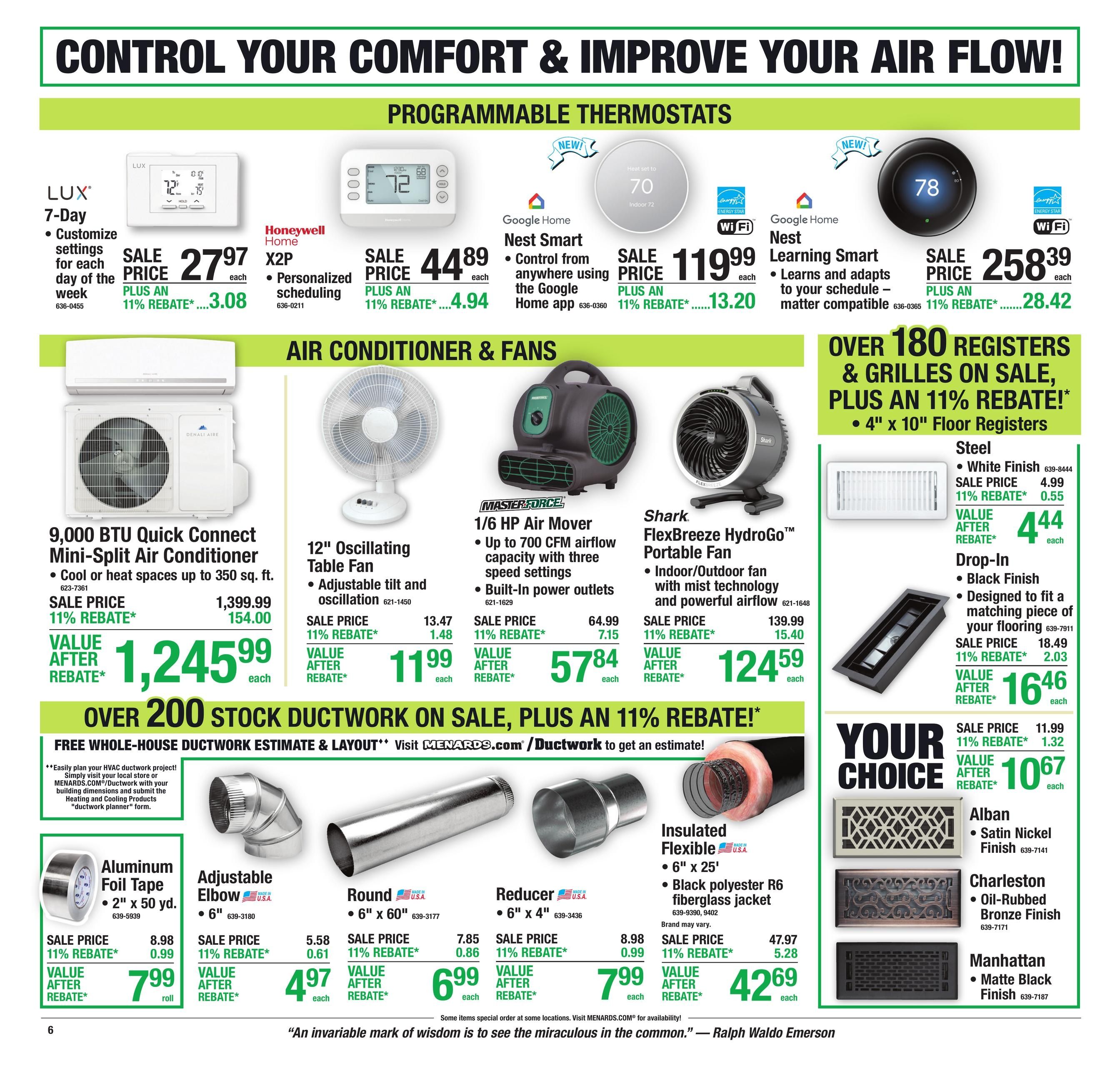 Menards (Fort Wayne Area, IN) 11% Rebate Sale Weekly Ad August 12 - 24, 2026