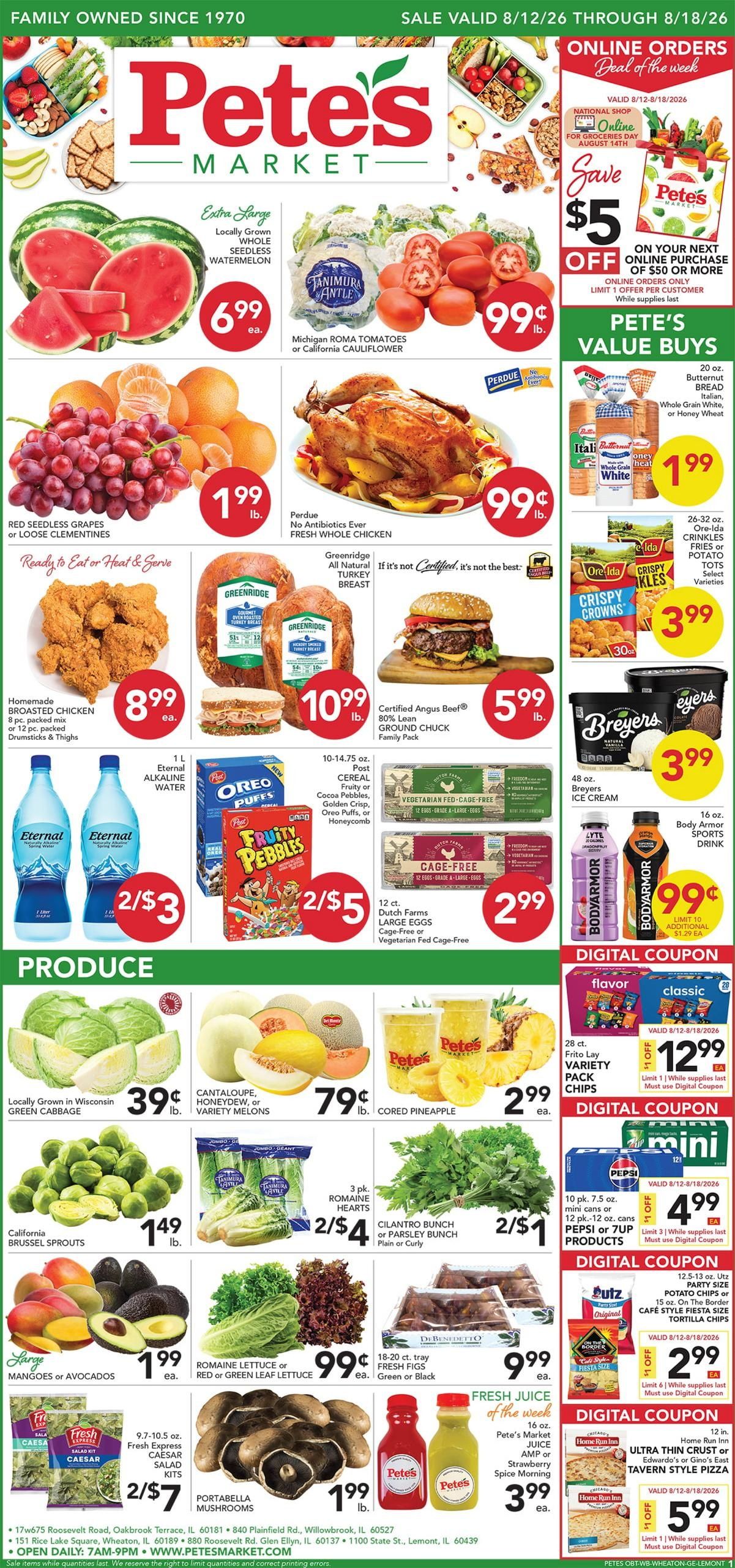 Pete's Fresh Market Weekly Ad August 12 - 18, 2026