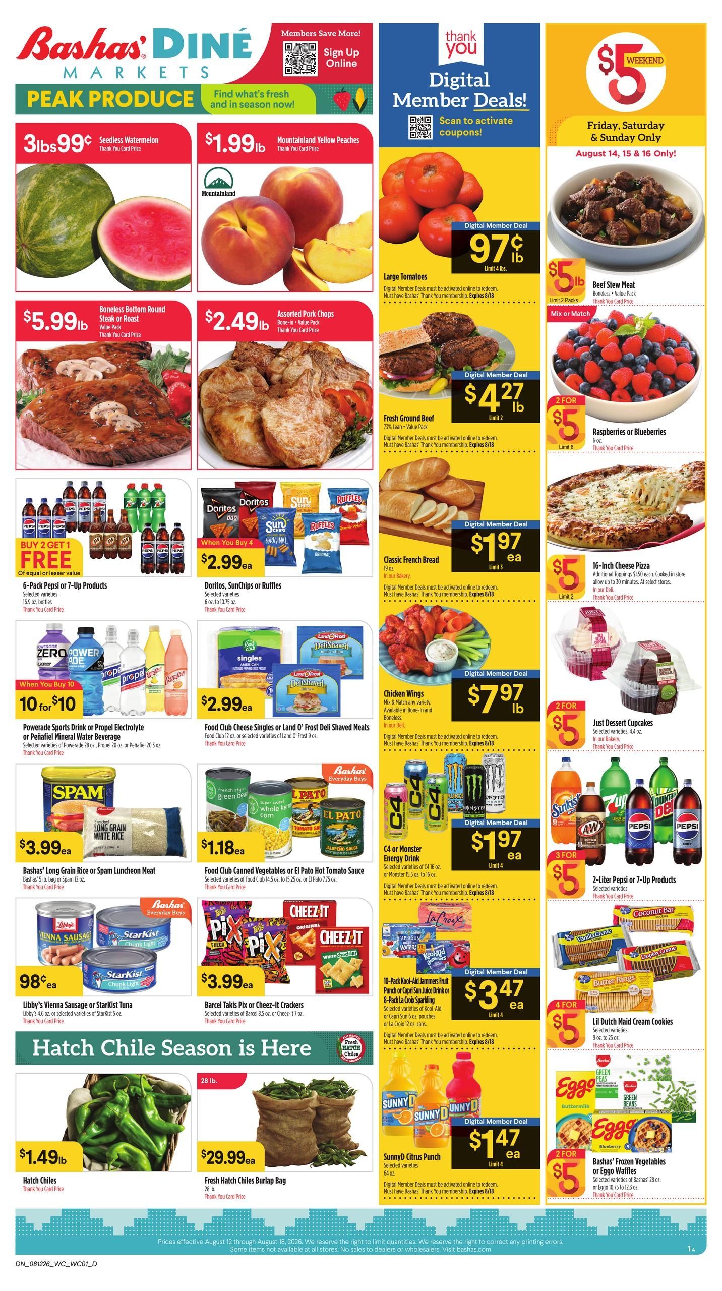 Bashas' (AZ, NM) Weekly Ad August 12 - 18, 2026