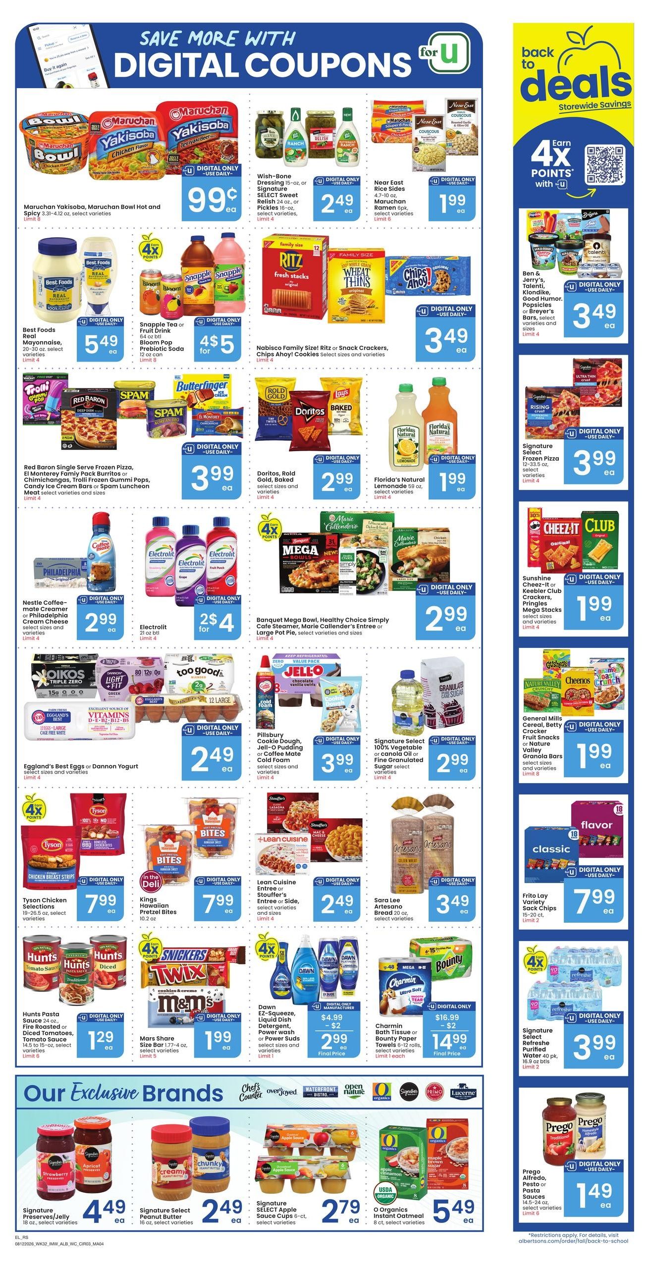 Albertsons (Rock Springs–Green River Area, WY) Bonus Online Savings Weekly Ad August 12 - 18, 2026