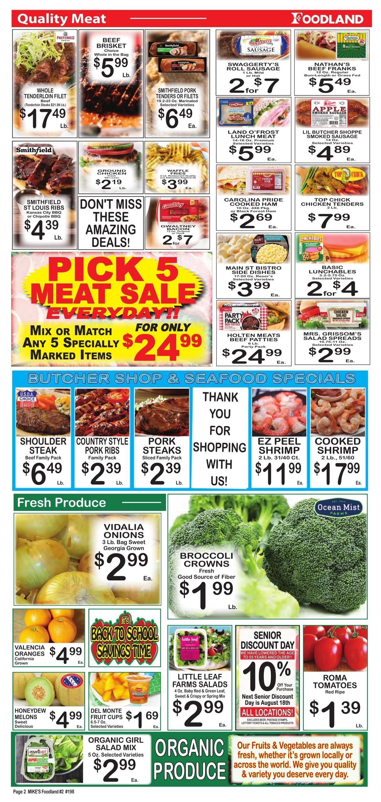 Mike's Foodland (Scottsville Area, KY) Weekly Ad August 12 - 18, 2026