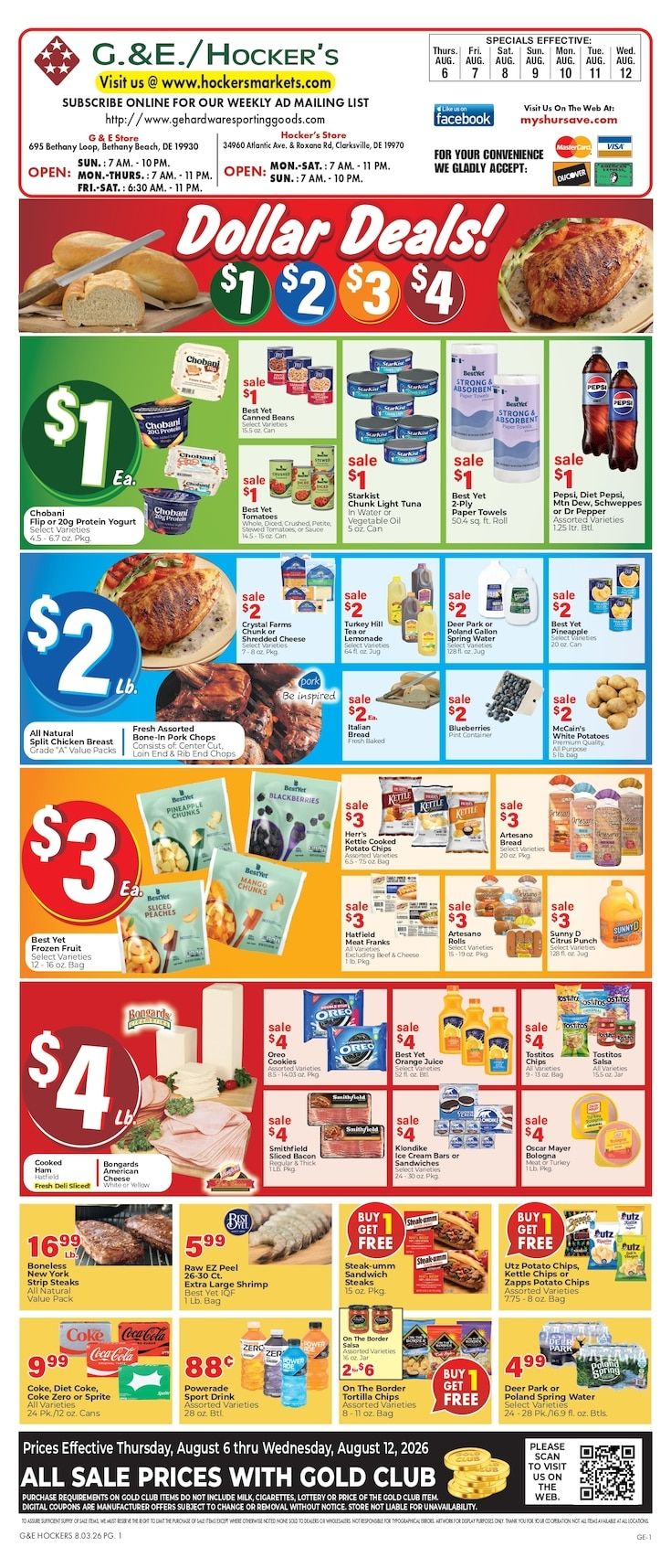 Hocker's Markets (Bethany Beach and Clarksville, DE) Weekly Ad August 6 - 12, 2026