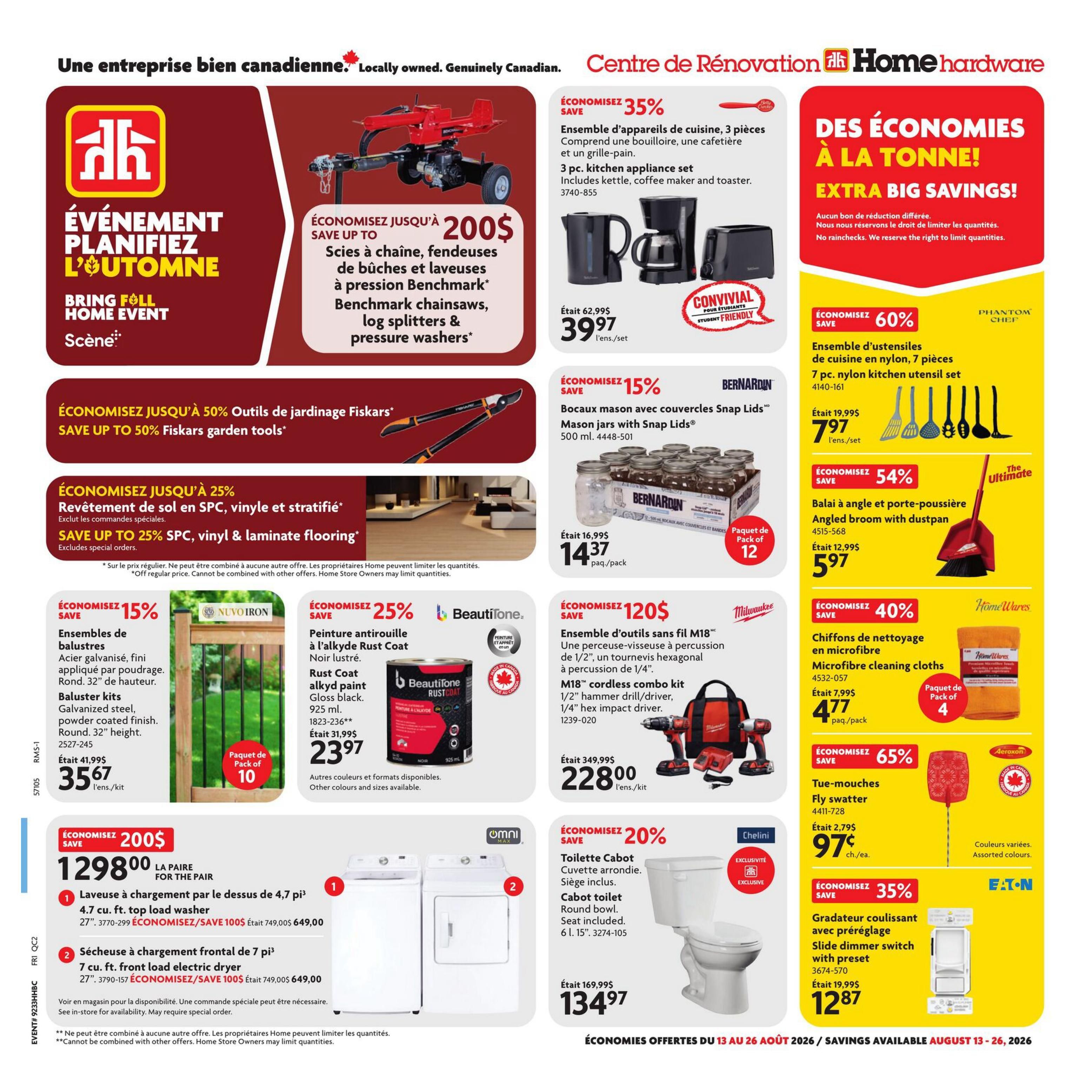 Home Hardware Building Centre (QC) Flyer August 13 to 26