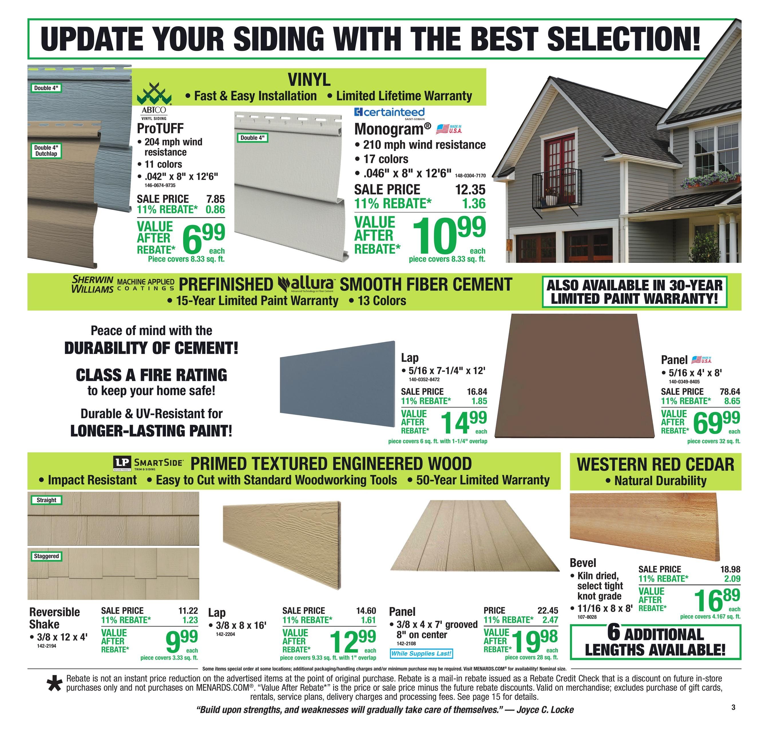 Menards (CO, WY) 11% Rebate Sale Weekly Ad August 12 - 24, 2026