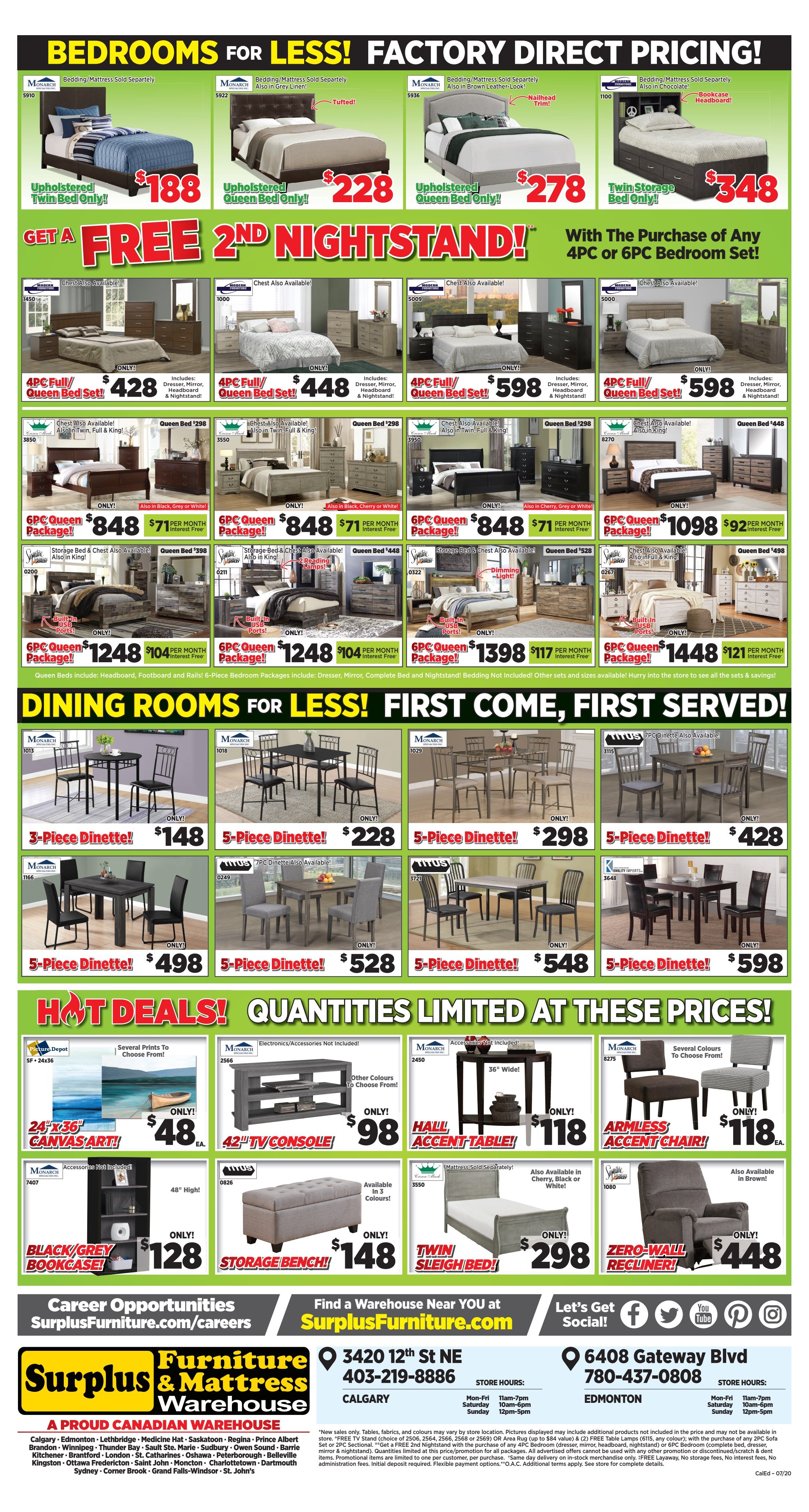 Surplus Furniture & Mattress Warehouse (Calgary) Flyer June 30 to July 27