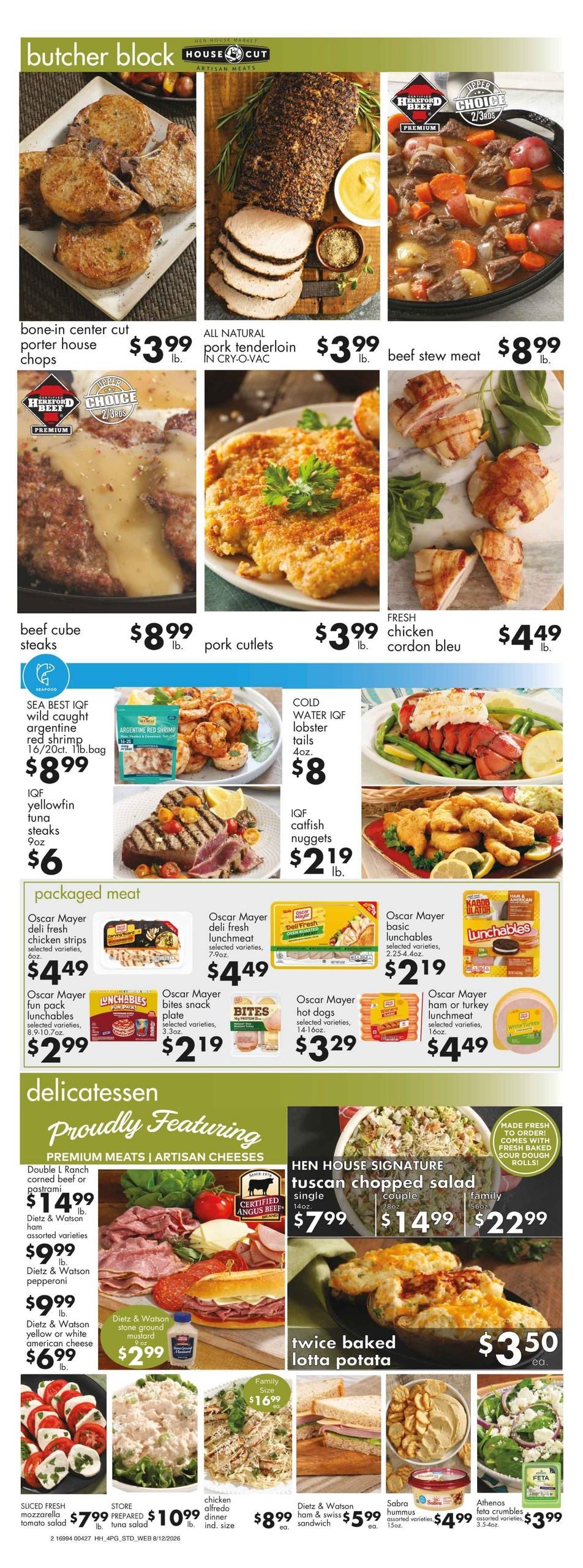 Hen House Weekly Ad August 12 - 18, 2026