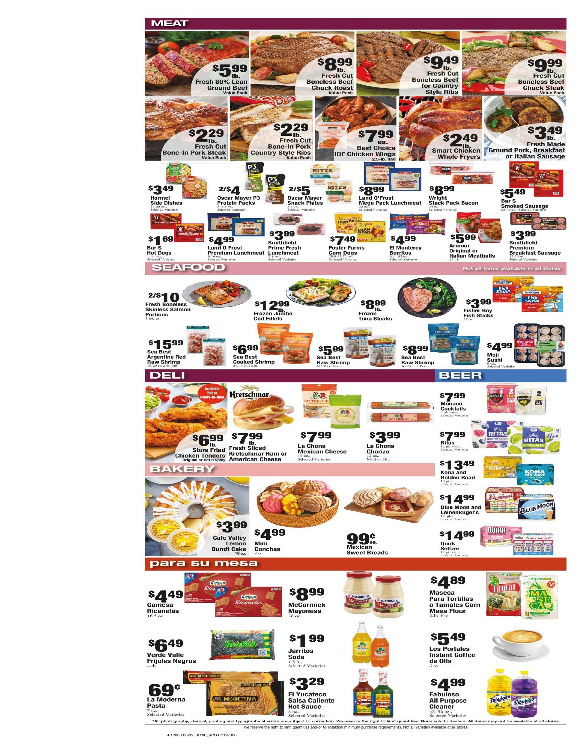 Payless Discount Foods Weekly Ad August 12 - 18, 2026