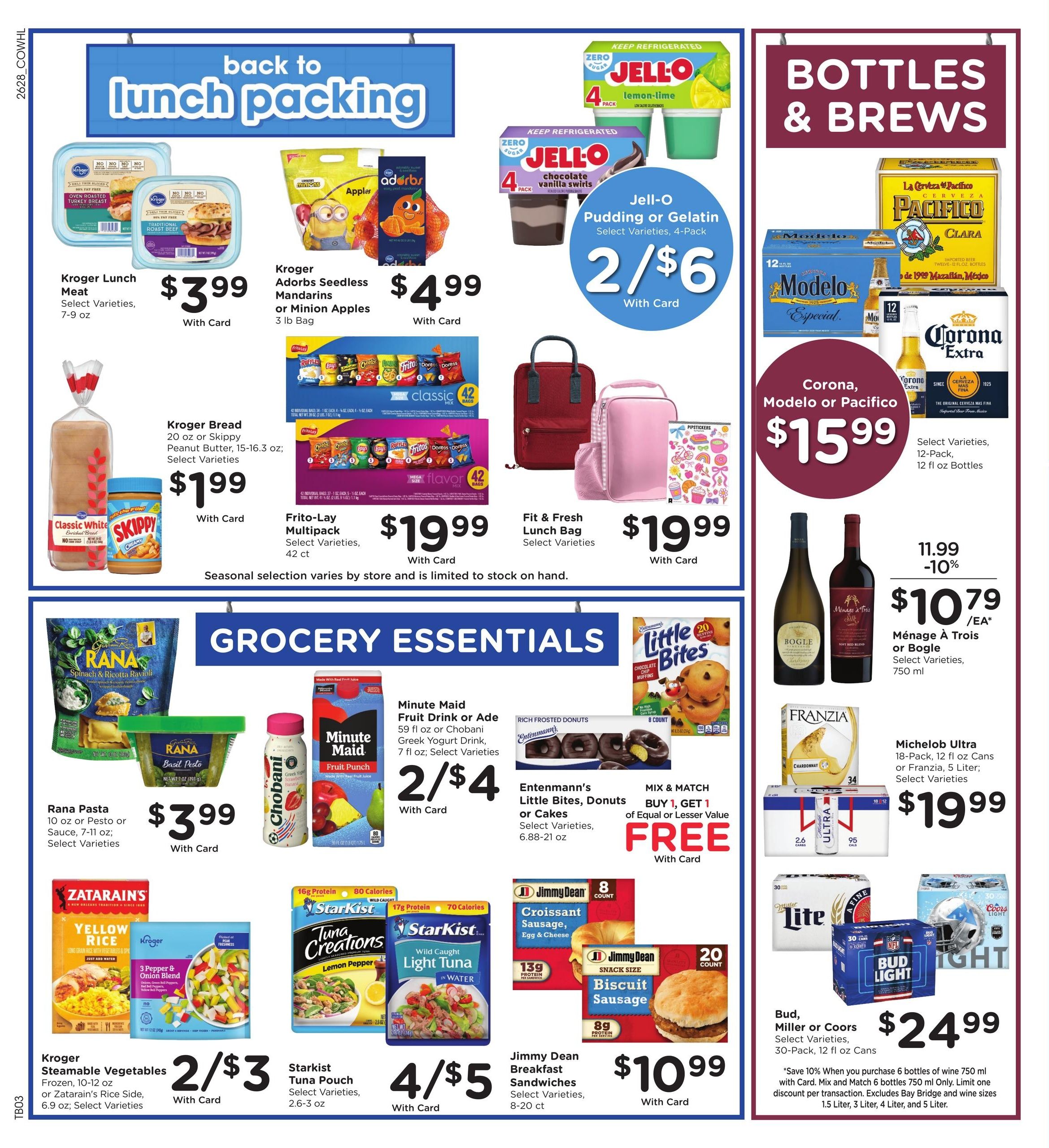 Kroger (Wheeling Area, WV) Weekly Ad August 12 - 18, 2026
