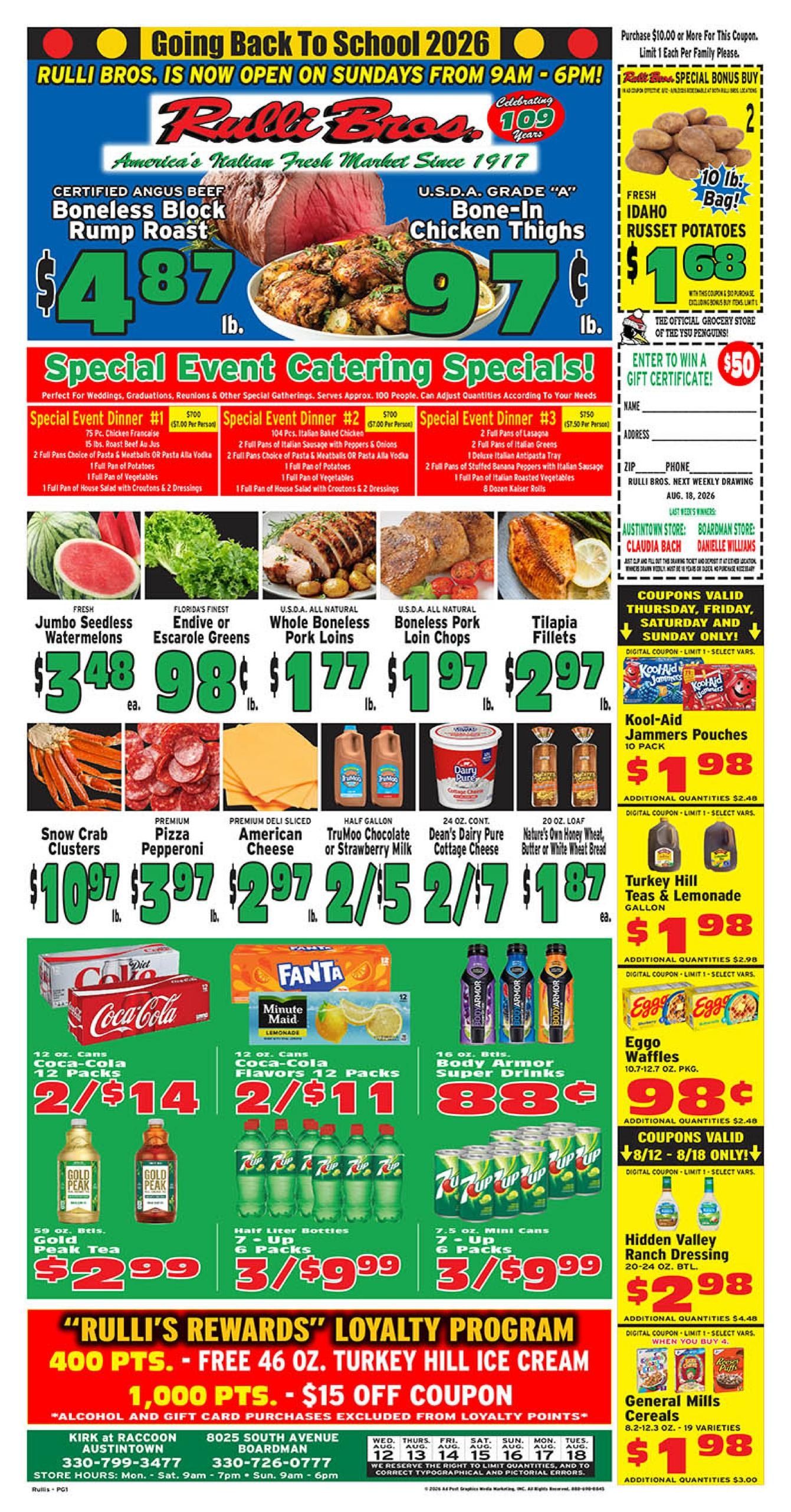 Rulli Brothers (East Liverpool–Chester Area, OH–WV) Weekly Ad August 12 - 18, 2026