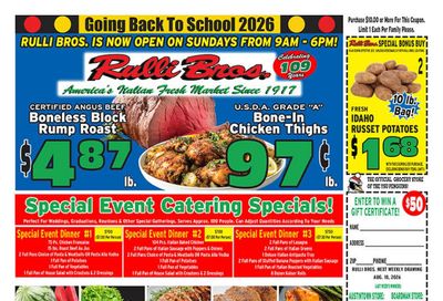 Rulli Brothers (East Liverpool–Chester Area, OH–WV) Weekly Ad August 12 - 18, 2026