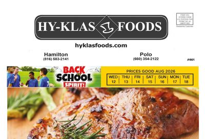 Hy-Klas Foods (Chillicothe Area, MO) Weekly Ad August 12 - 18, 2026