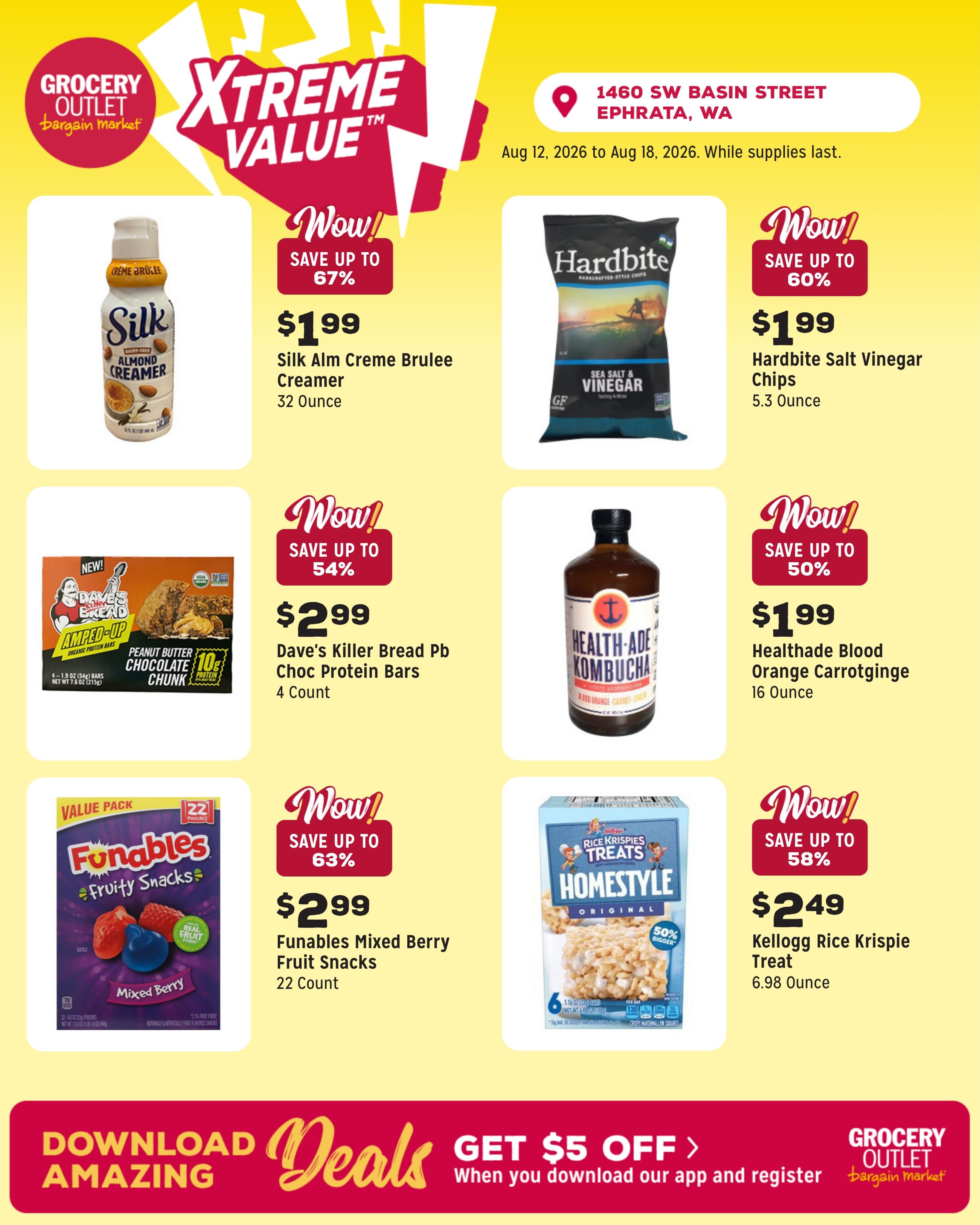 Grocery Outlet (Coulee City Area, WA) Weekly Ad August 12 - 18, 2026