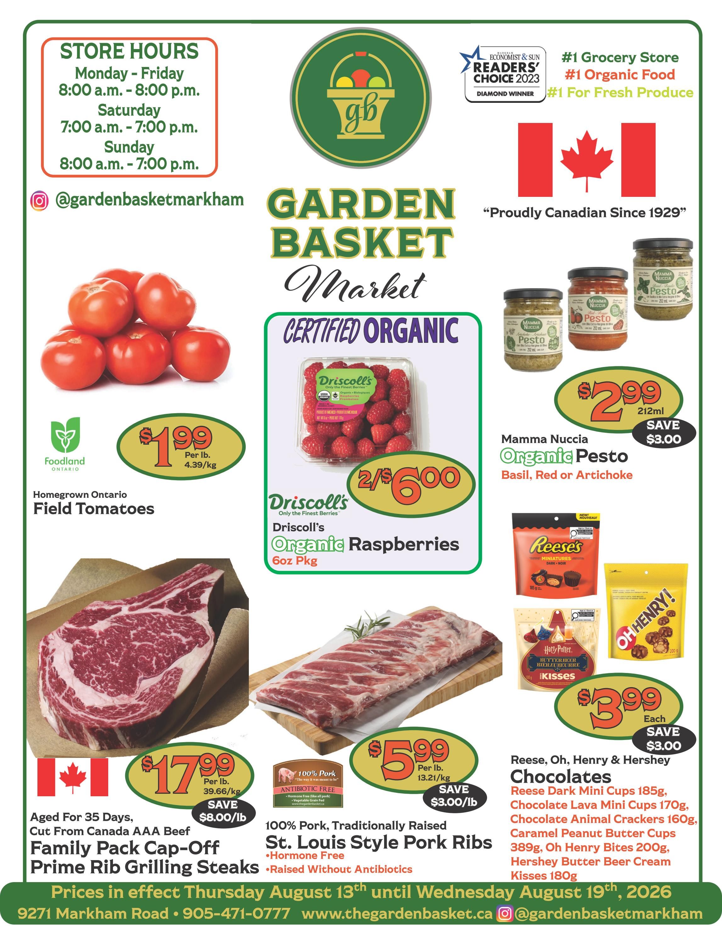 The Garden Basket Flyer August 13 to 19