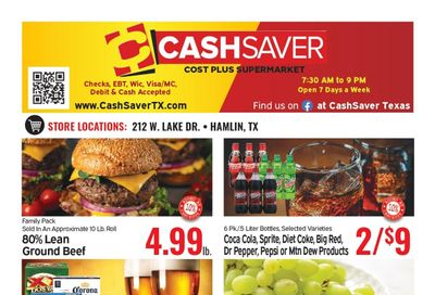 Cash Saver Texas (Abilene–Hawley Area, TX) Weekly Ad August 12 - 18, 2026