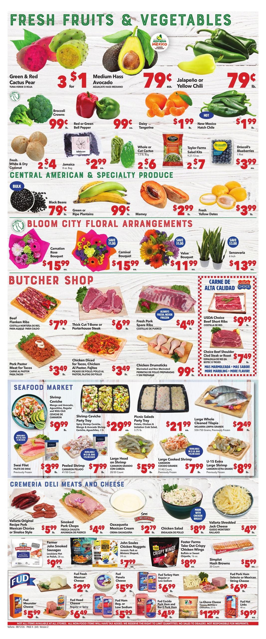 Vallarta Supermarkets (Inglewood Area, CA) Grocery Savings Weekly Ad August 12 - 18, 2026