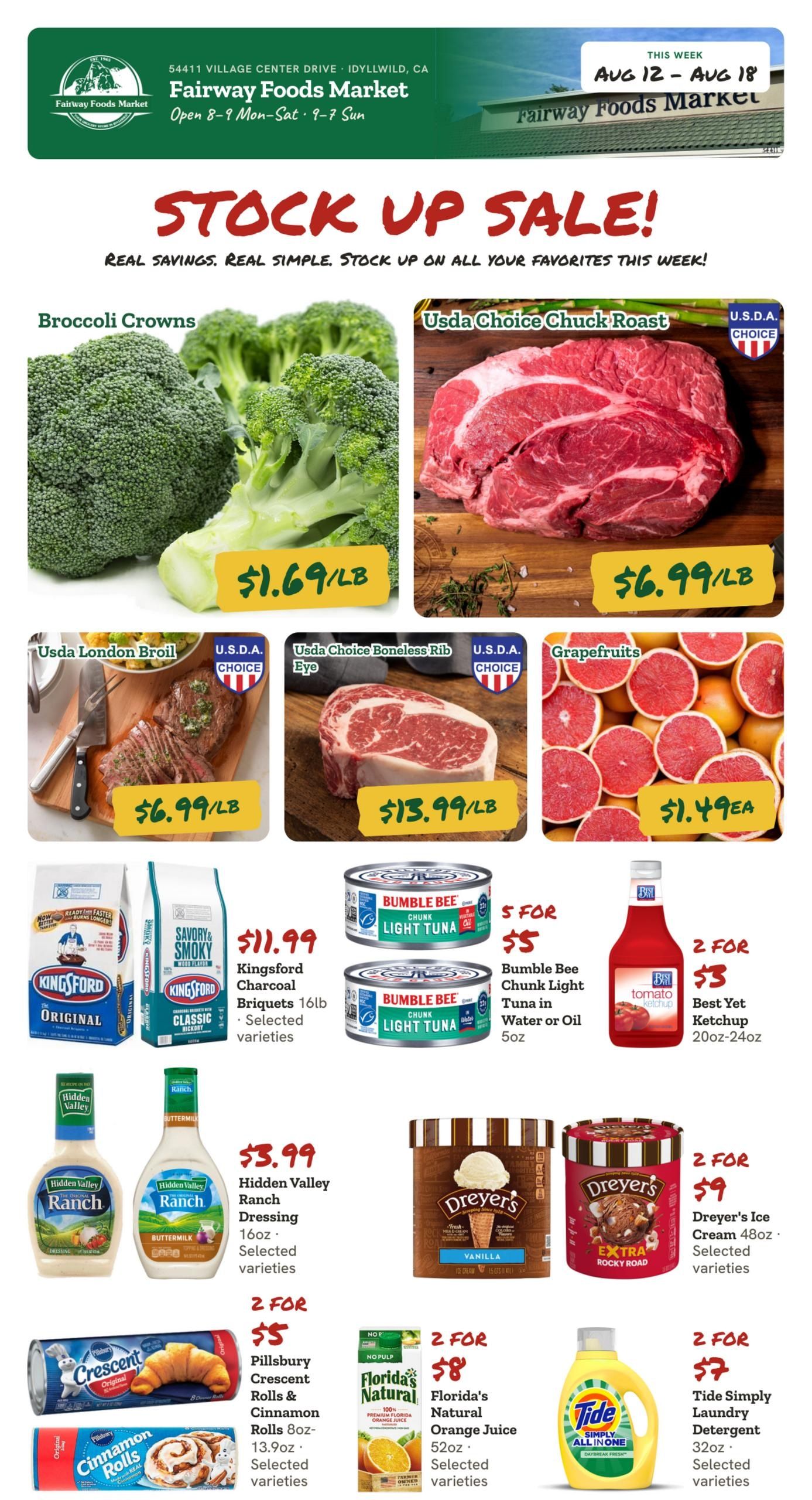 Fairway Foods Inc. (Palm Desert–Hemet Area, CA) Weekly Ad August 12 - 18, 2026